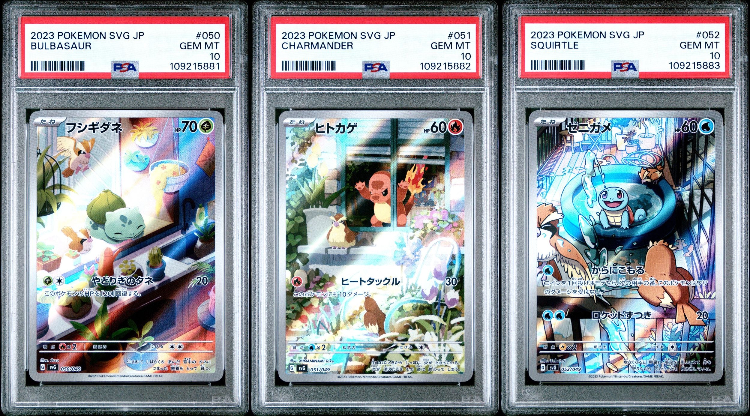 Sequential Set Bulbasaur Charmander Squirtle 050 051 052/049 Generations Pokemon