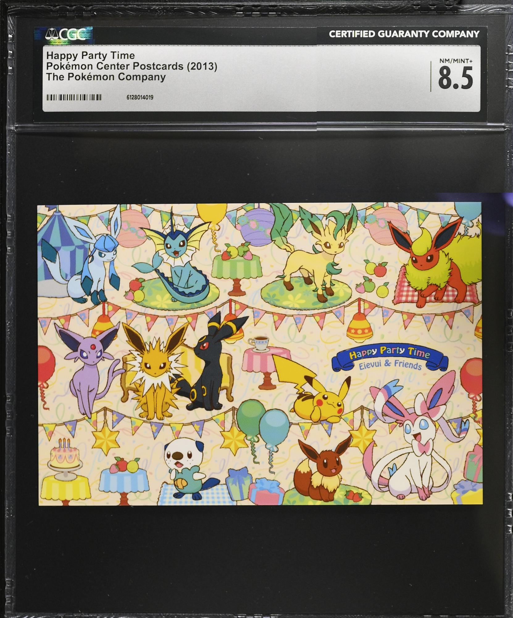 Happy Party Time Eeveelution Umbreon Eevee CGC 8.5 2013 Pokemon Center Postcard Japanese