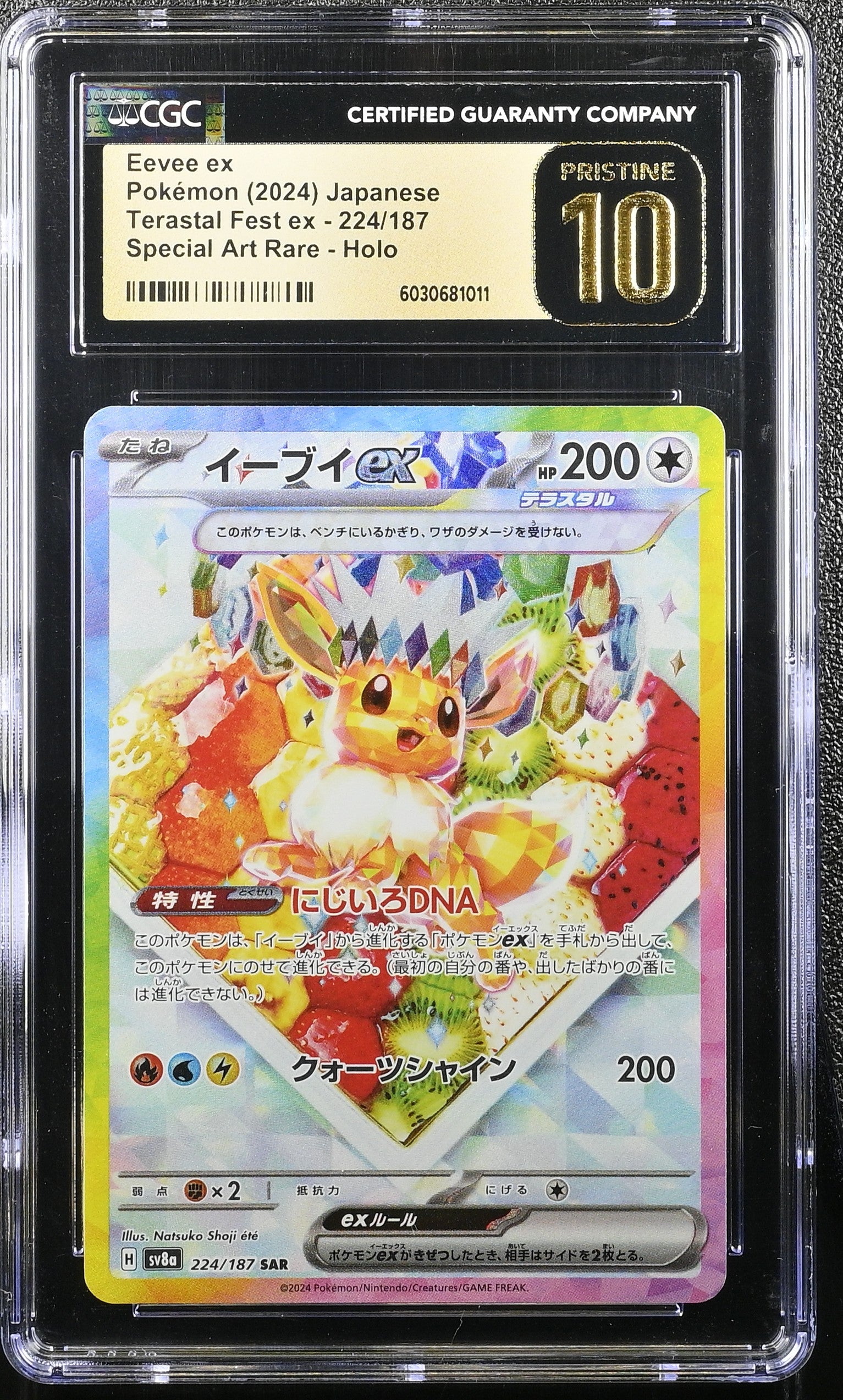 EEVEE EX 224/187 POKEMON JAPANESE SPECIAL ART RARE HOLO CGC 10 PRISTINE