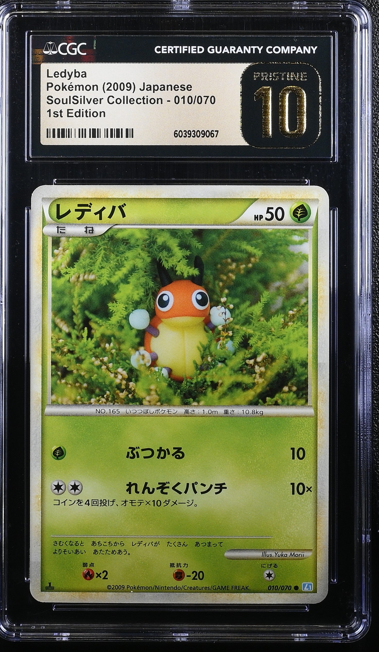 Ledyba 010/070 1st Edition Pokemon Japanese CGC 10 Pristine