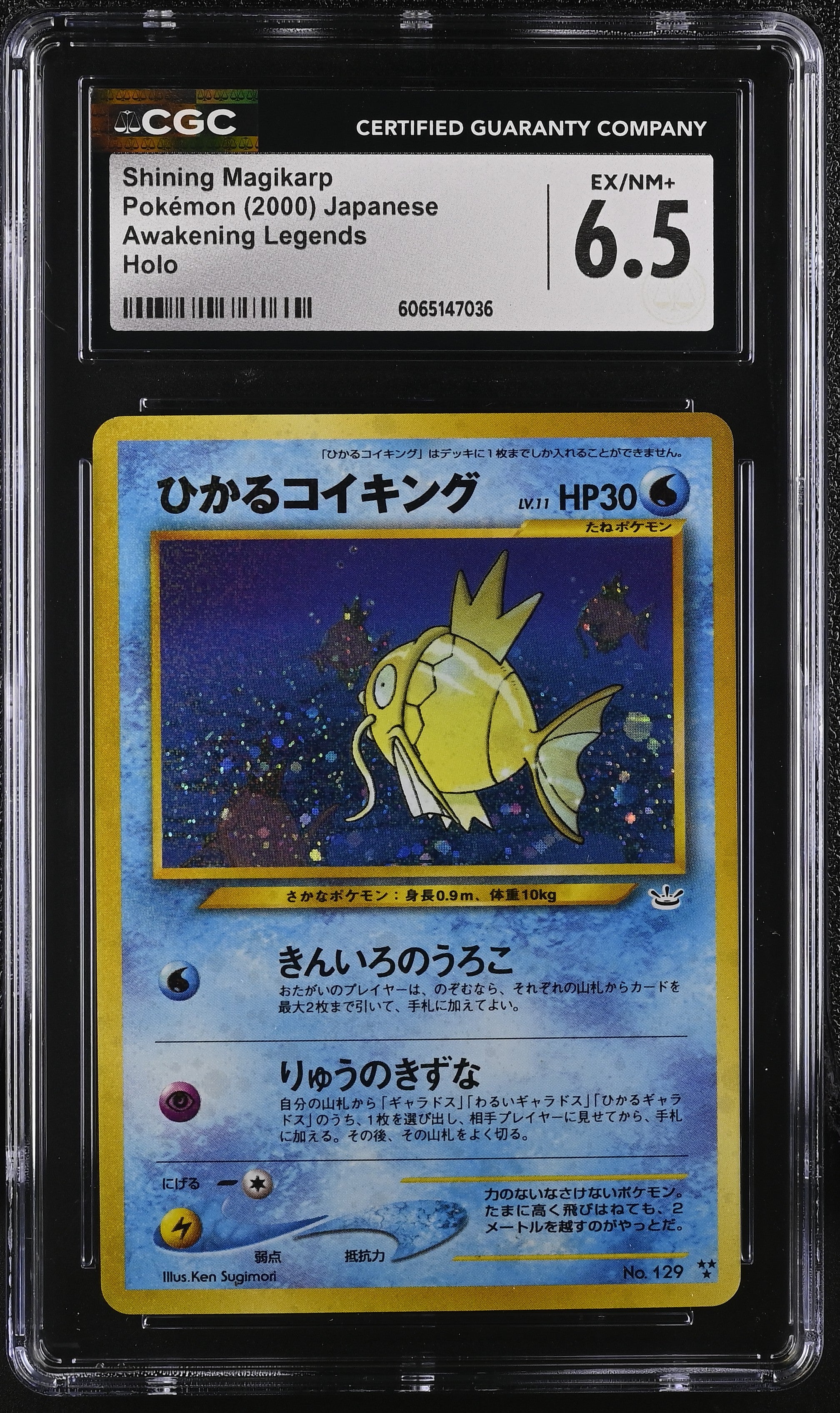 Shining Magikarp Neo Revelation 2000 Holo Pokemon Japanese CGC 6.5 Ex/nm+
