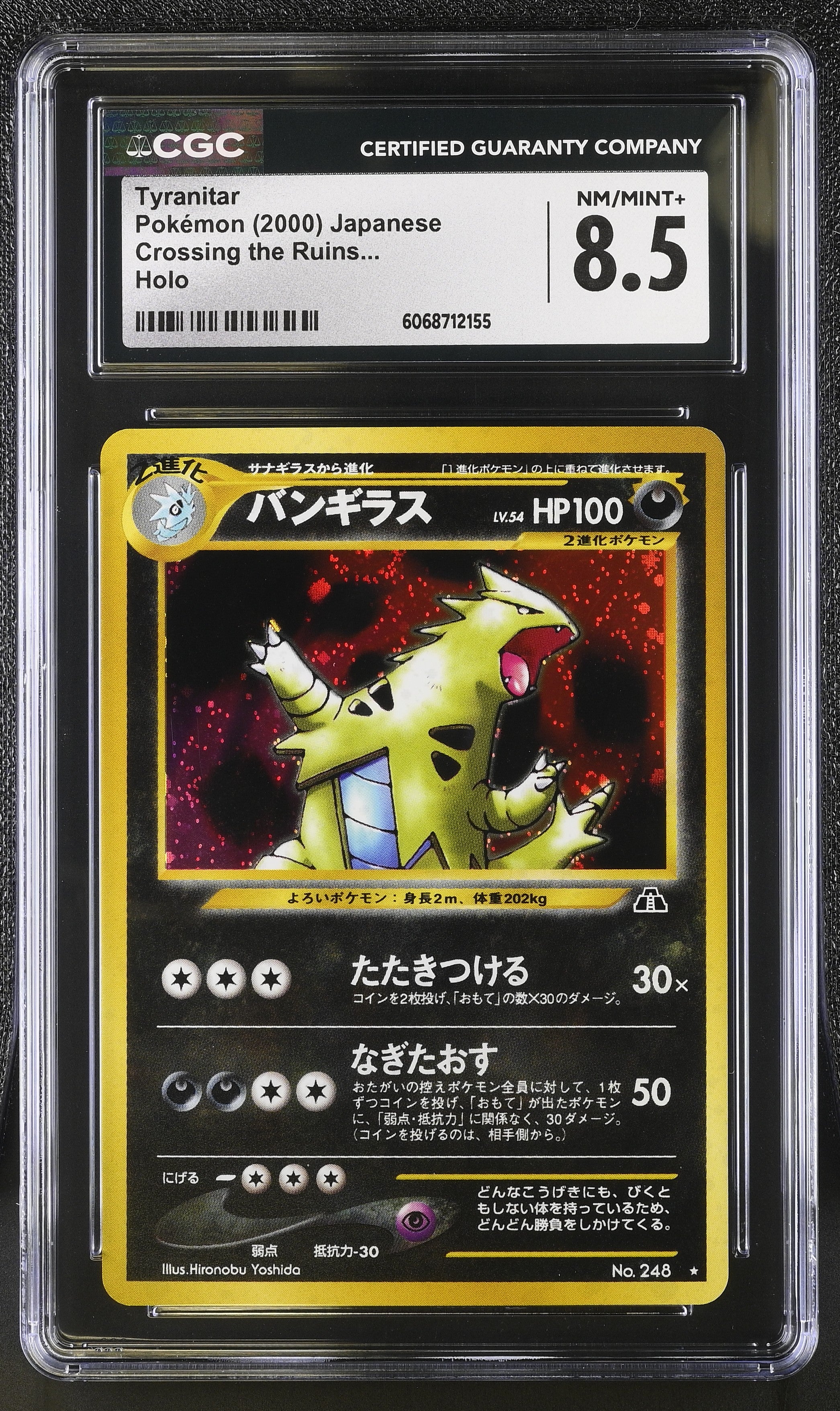 Tyranitar Holo Crossing The Ruins... Pokemon Japanese CGC 8.5 Nm/mint+