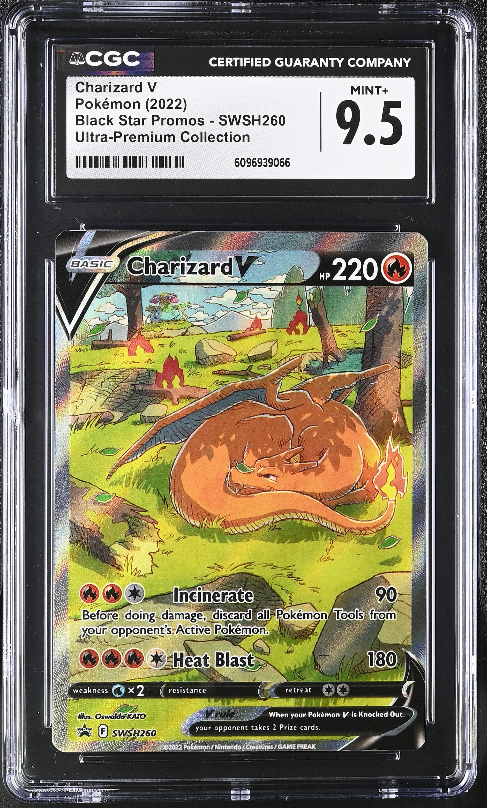 Charizard V SWSH260 CGC 9.5 Mint+ 2022 Ultra Premium Collection Promo Pokemon