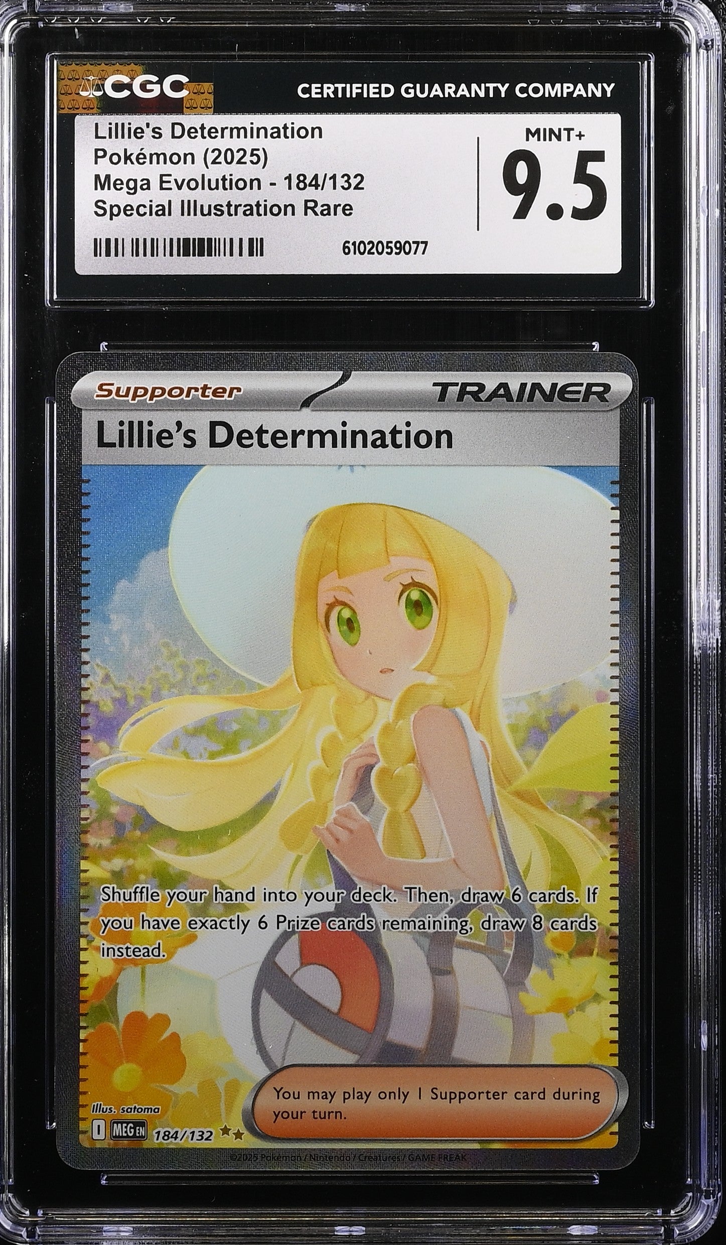 Lillie's Determination 184/132 CGC 9.5 2025 Special Illustration Rare Mega Evolution Pokemon
