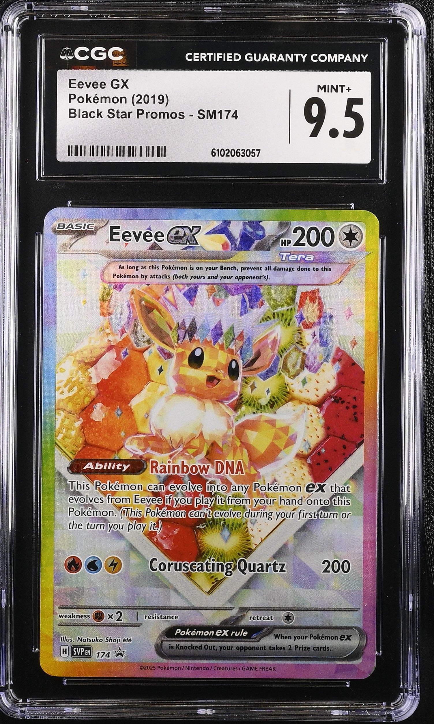 Eevee Gx SM174 CGC 9.5 Mint+ 2019 Black Star Promos Pokemon