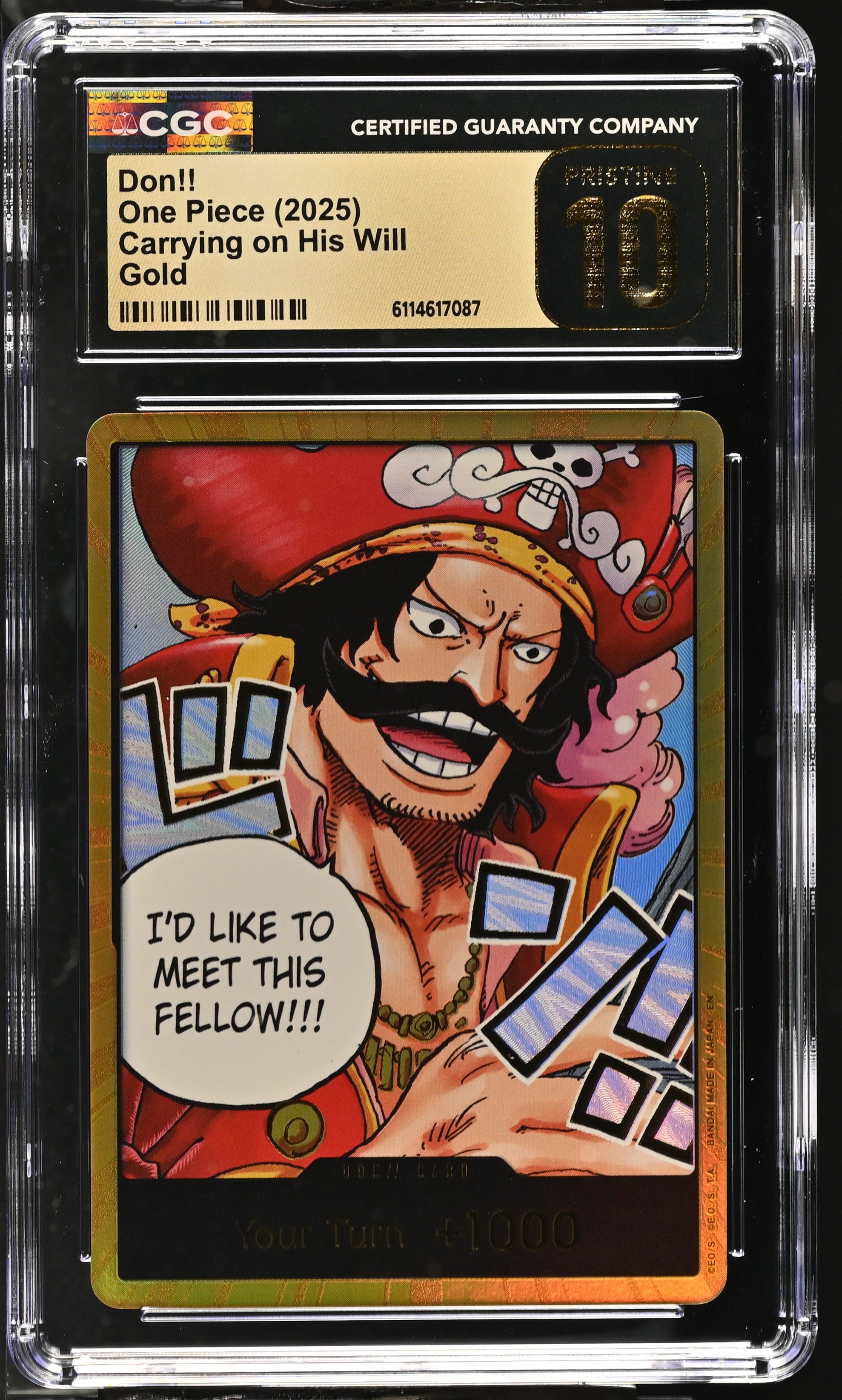 Don!! Gol D. Roger CGC 10 Pristine 2025 Gold Carrying On His Will One Piece