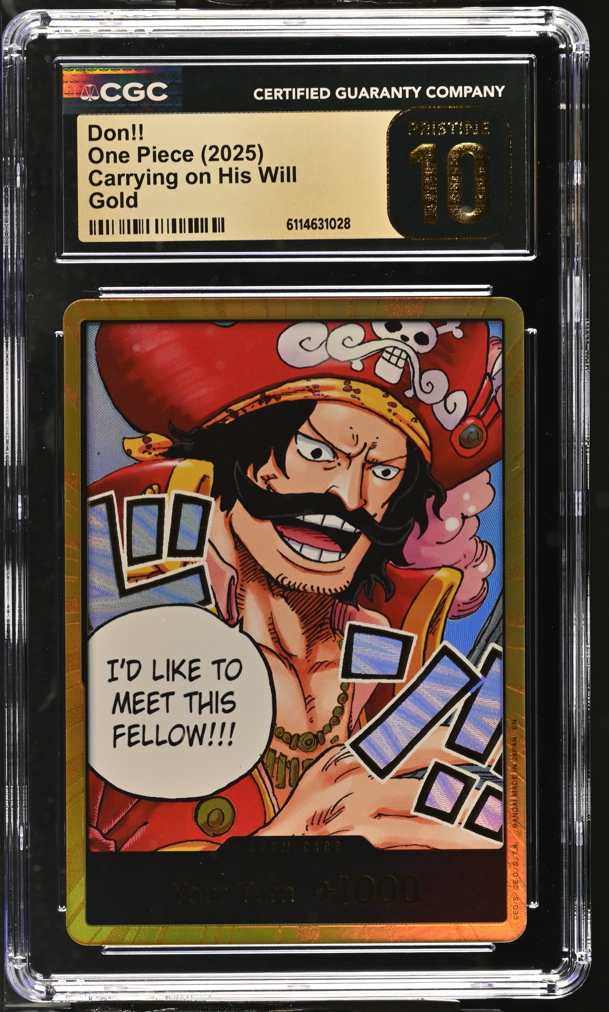 Don!! CGC 10 Pristine 2025 Gold Carrying On His Will One Piece