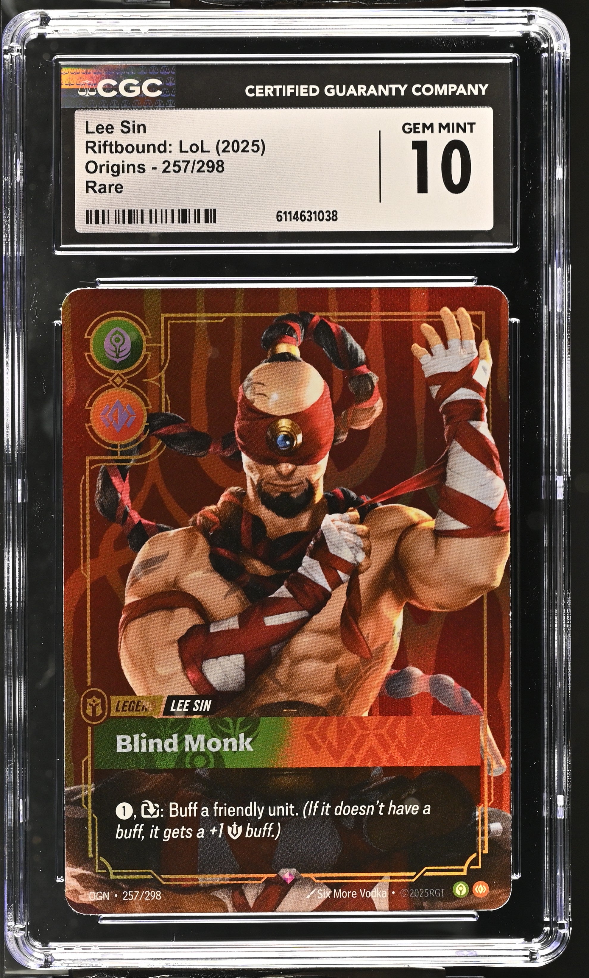Lee Sin 257/298 CGC 10 Gem Mint 2025 Origins Riftbound: Lol