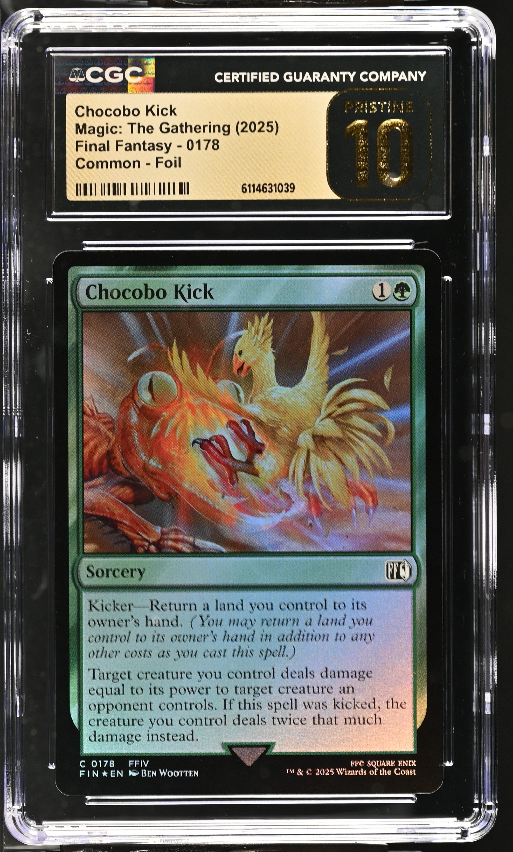 Chocobo Kick 0178 CGC 10 Pristine 2025 Foil Final Fantasy Magic: The Gathering