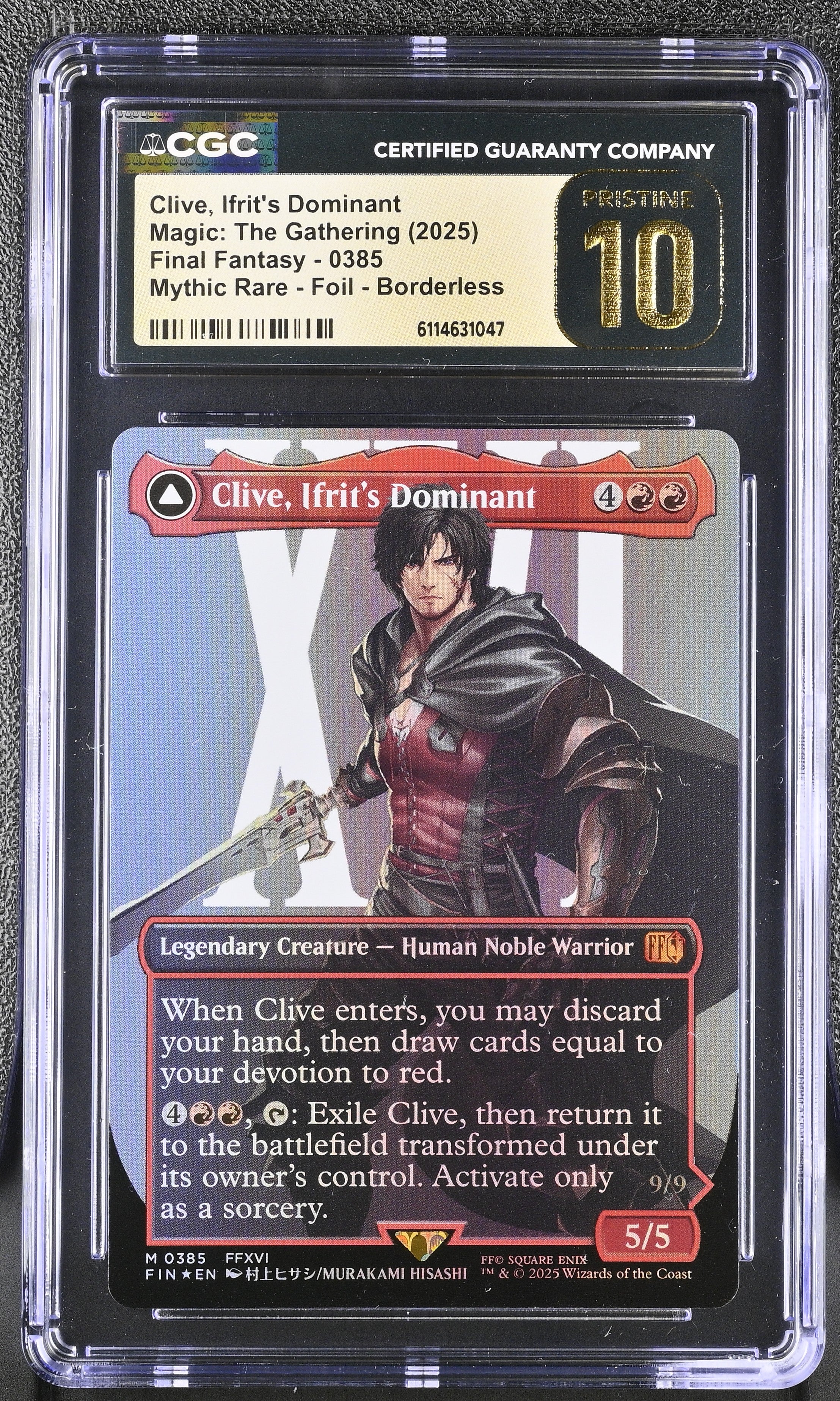 Clive, Ifrit's Dominant 0385 CGC 10 Pristine Mythic Foil Final Fantasy Magic The Gathering English
