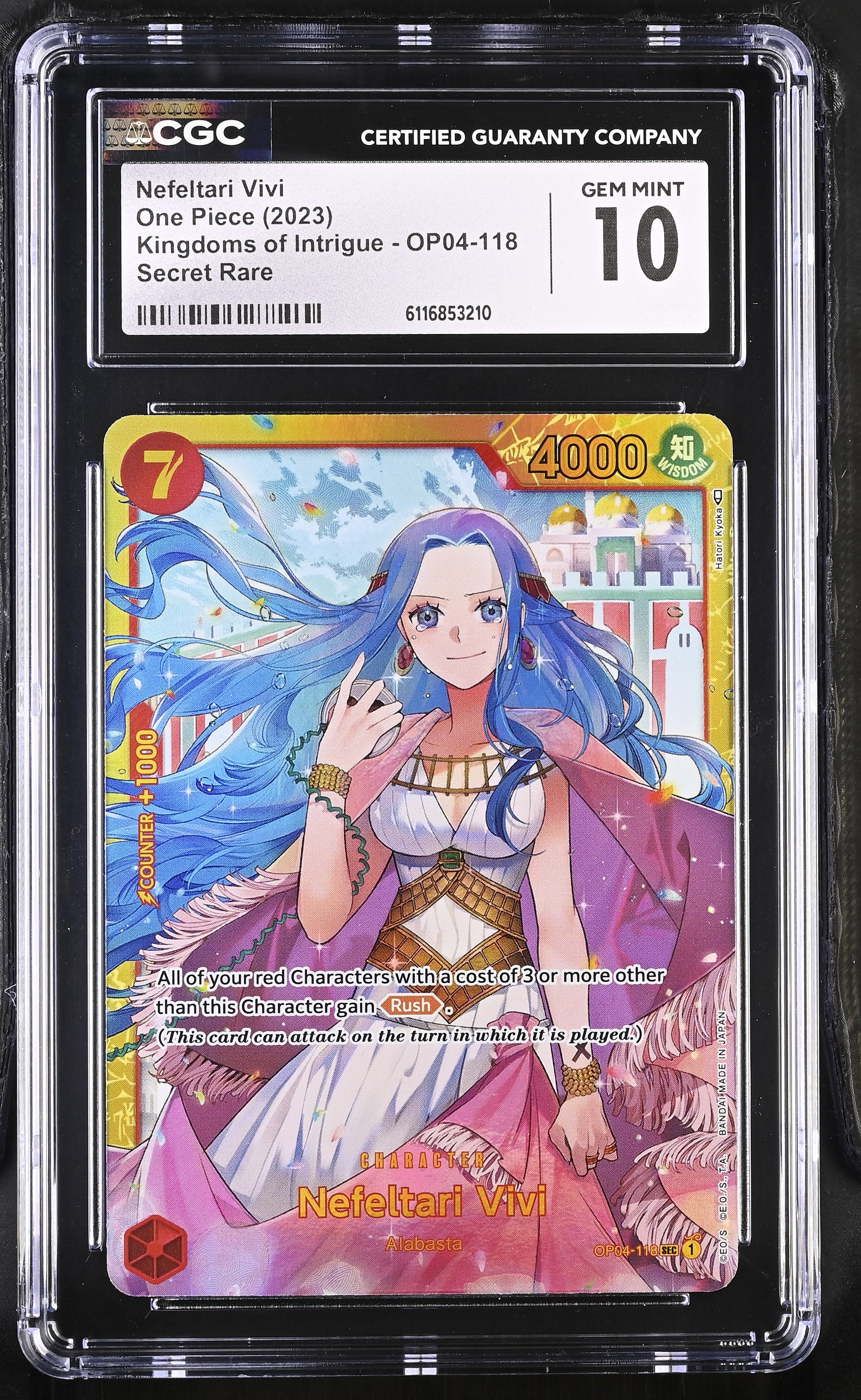 Nefeltari Vivi OP04-118 CGC 10 Gem Mint 2023 One Piece English