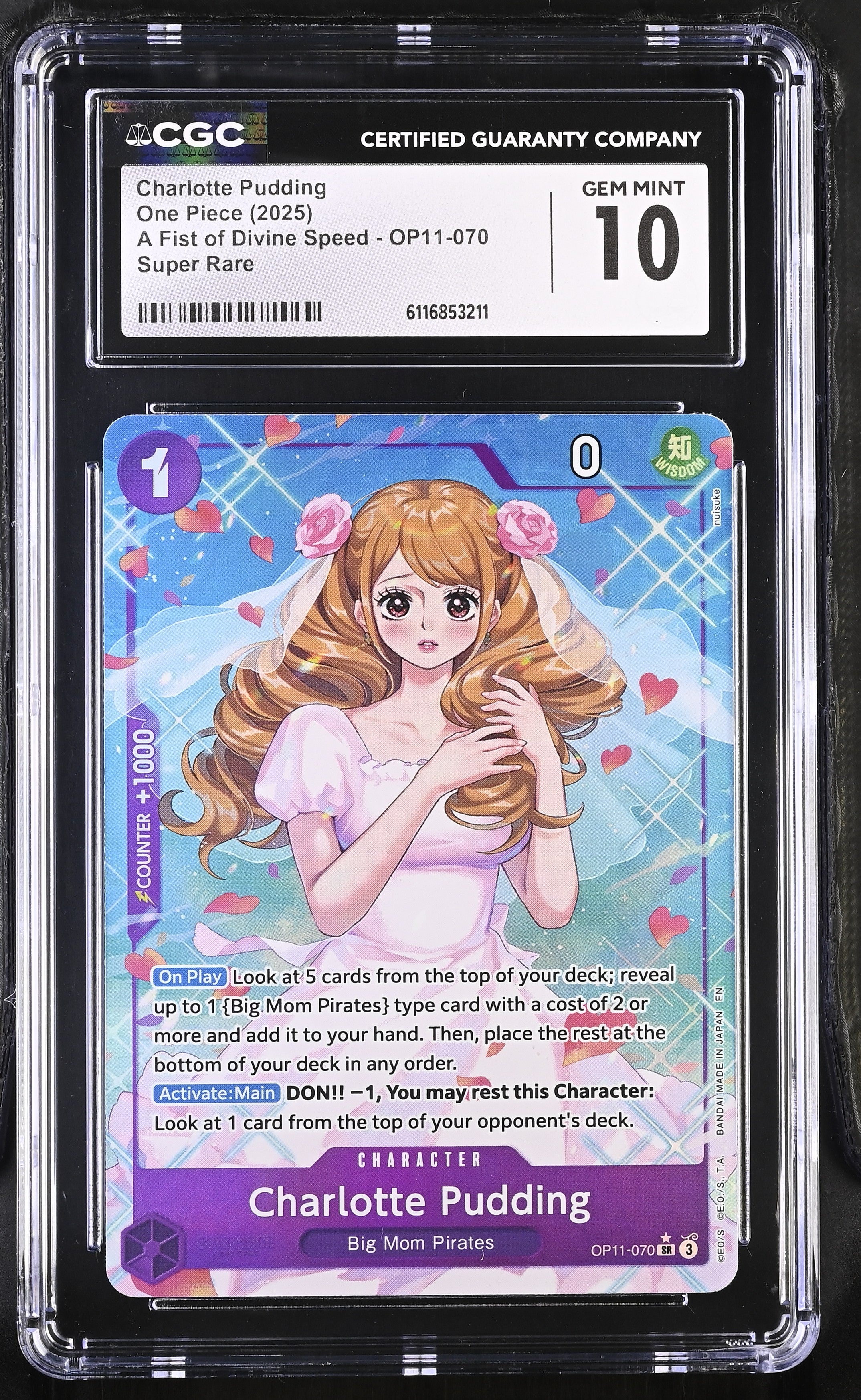 Charlotte Pudding OP11-070 CGC 10 Gem Mint 2025 One Piece English