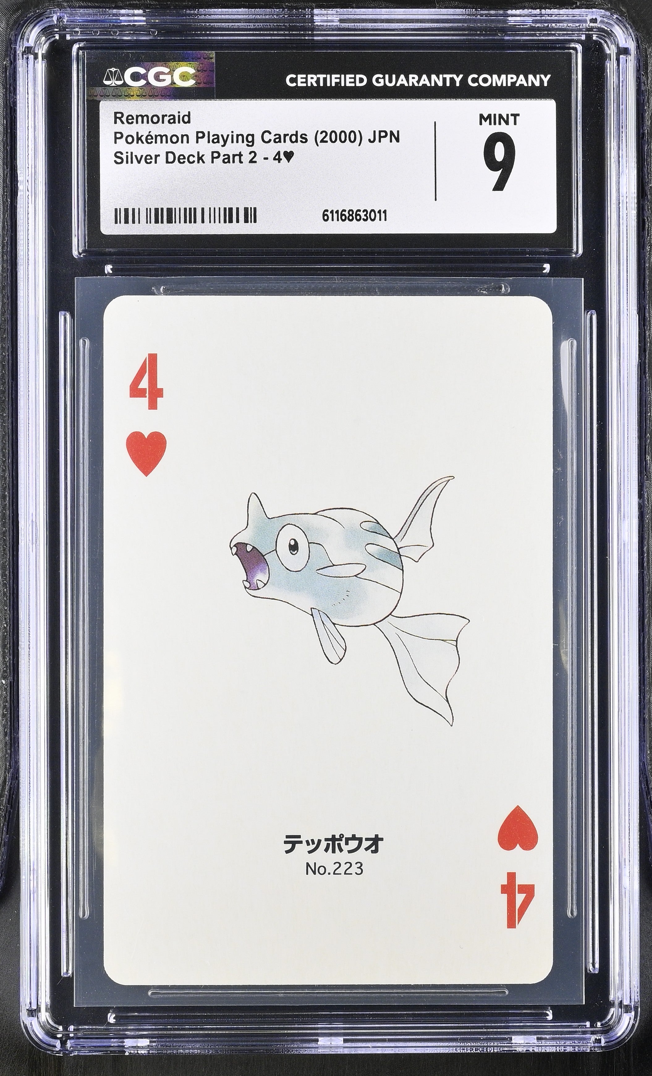 Remoraid 4 CGC 9 Mint 2000 Silver Deck Part 2 Pokemon Poker Card Japanese