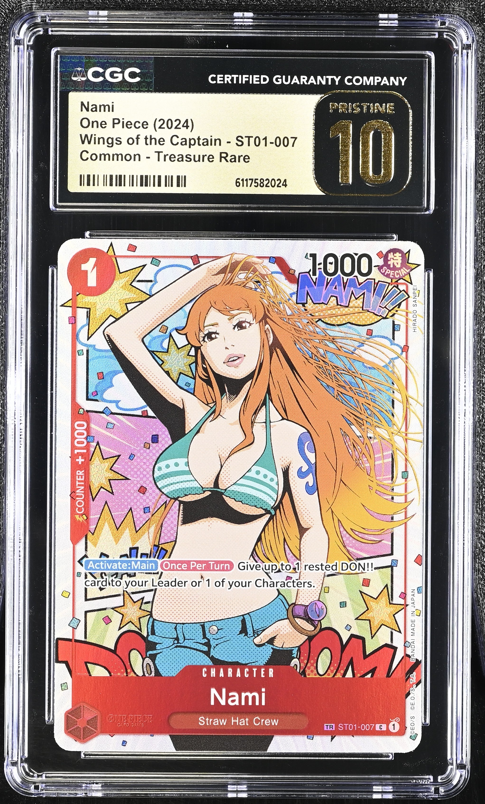 Nami ST01-007 CGC 10 Pristine 2024 Treasure Rare One Piece English