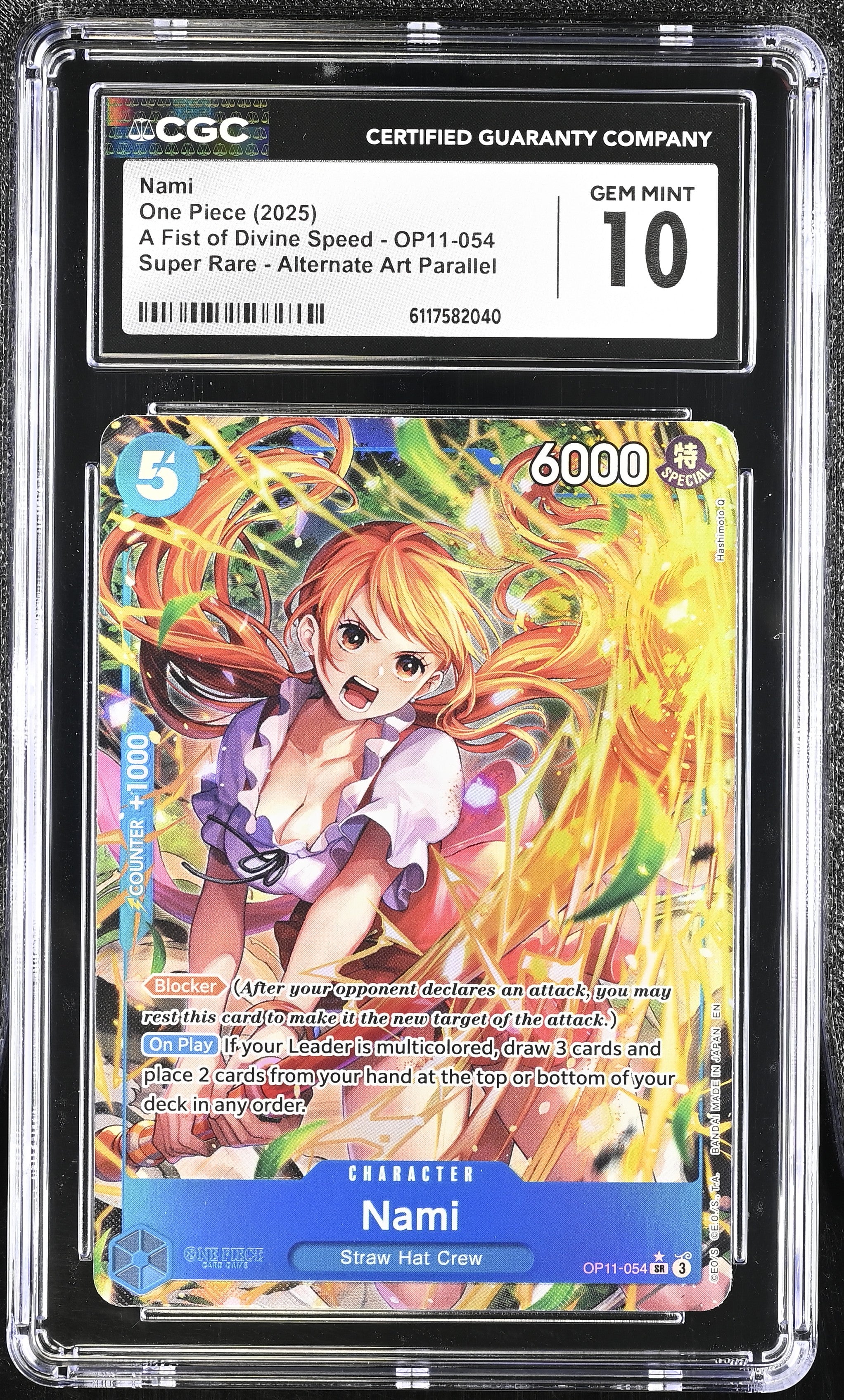 Nami OP11-054 CGC 10 Gem Mint 2025 Alternate Art Parallel One Piece English