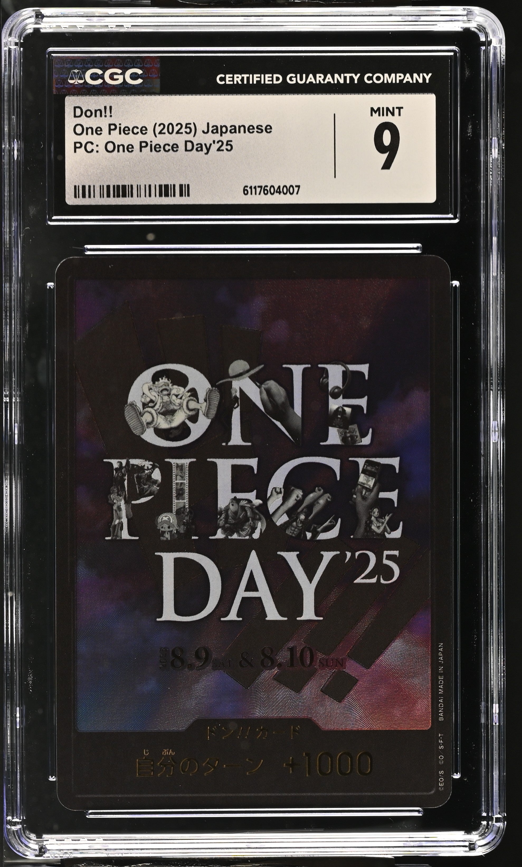 Don!! CGC 9 Mint 2025 Pc: One Piece Day'25 One Piece Japanese