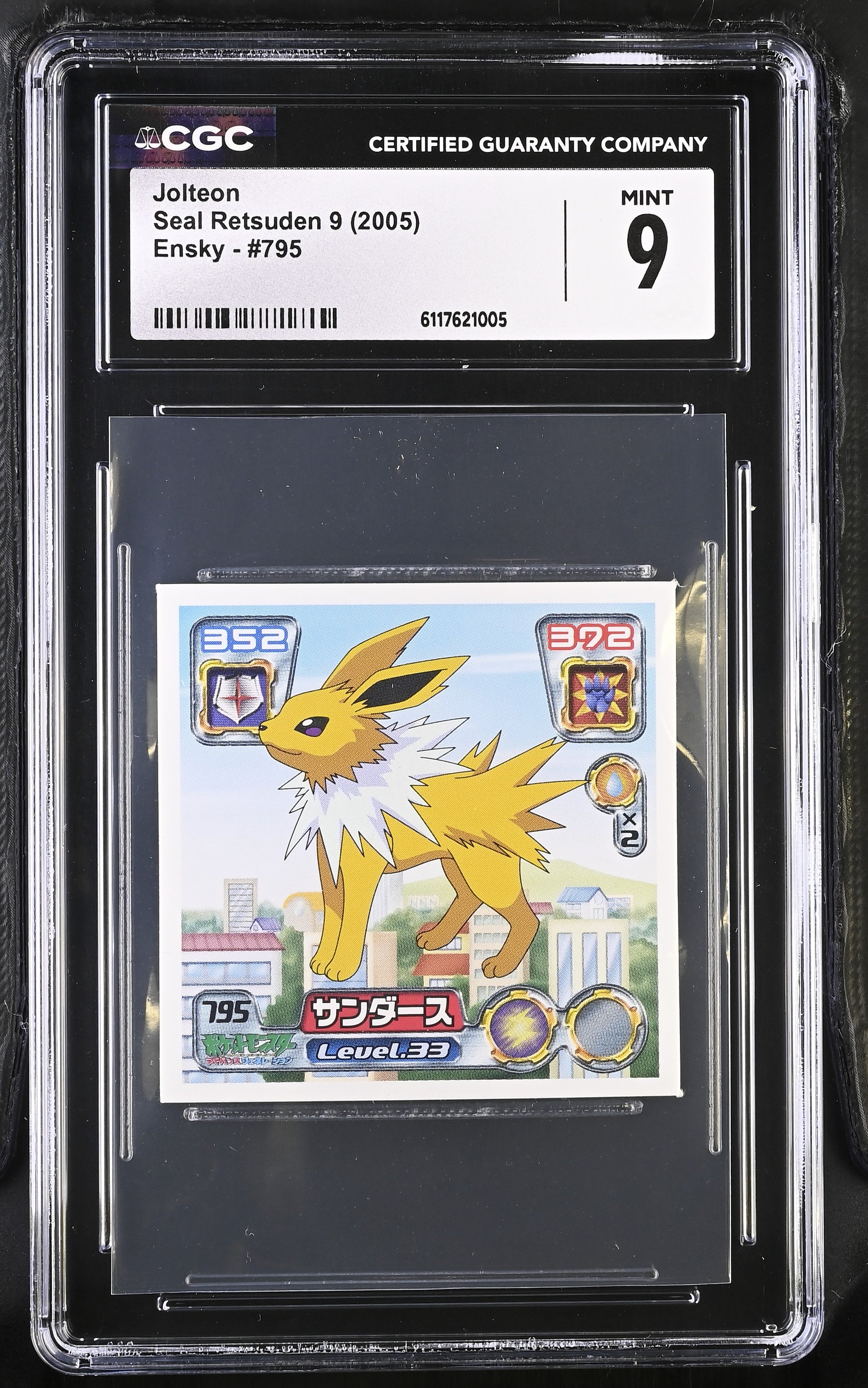 Jolteon Sticker 795 CGC 9 Mint 2005 Seal Retsuden 9 Other Pokemon Cards