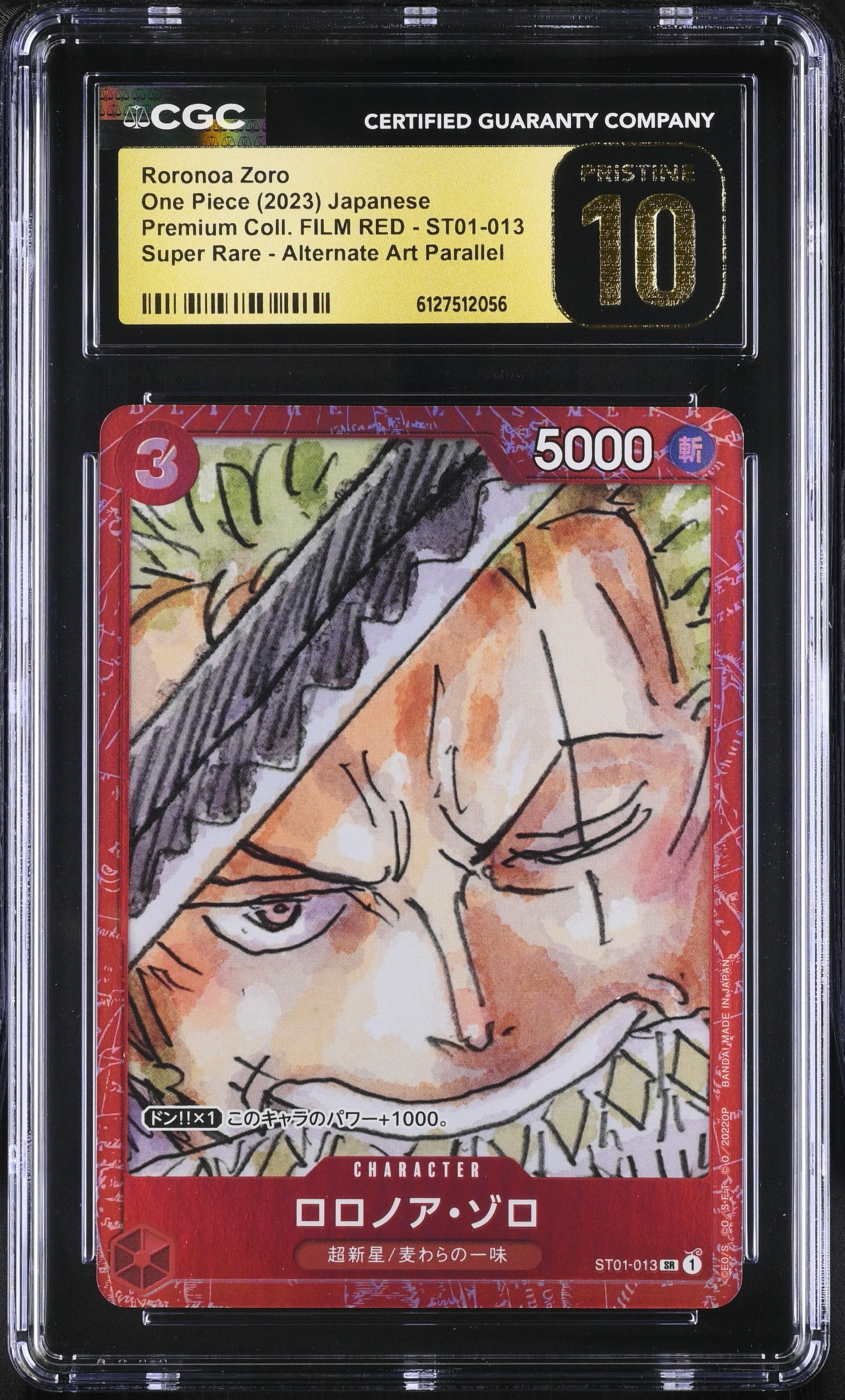 Roronoa Zoro ST01-013 CGC 10 Pristine 2023 Film Red One Piece Japanese