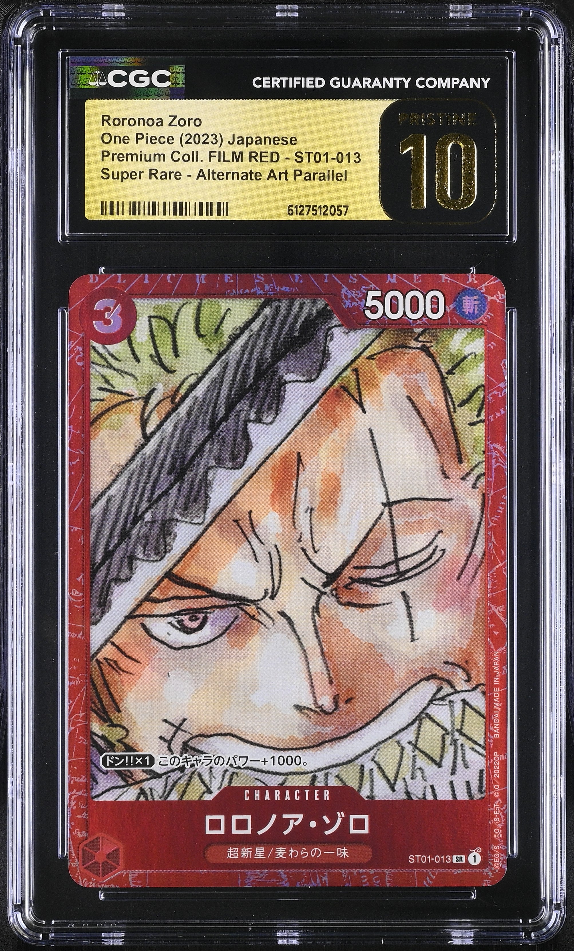 Roronoa Zoro ST01-013 CGC 10 Pristine 2023 Film Red One Piece Japanese