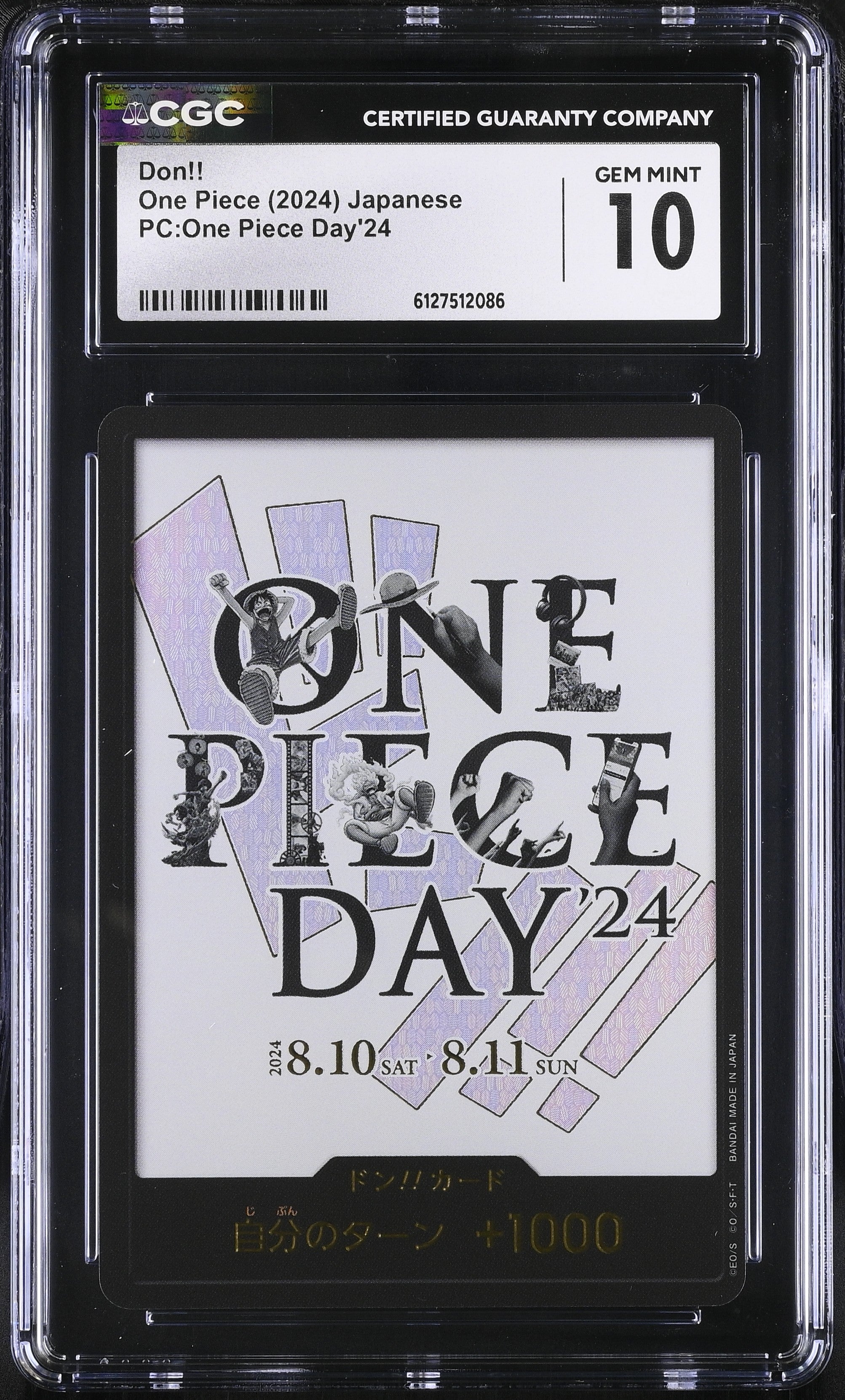 Don!! CGC 10 Gem Mint 2024 Pc:one Piece Day'24 One Piece Japanese
