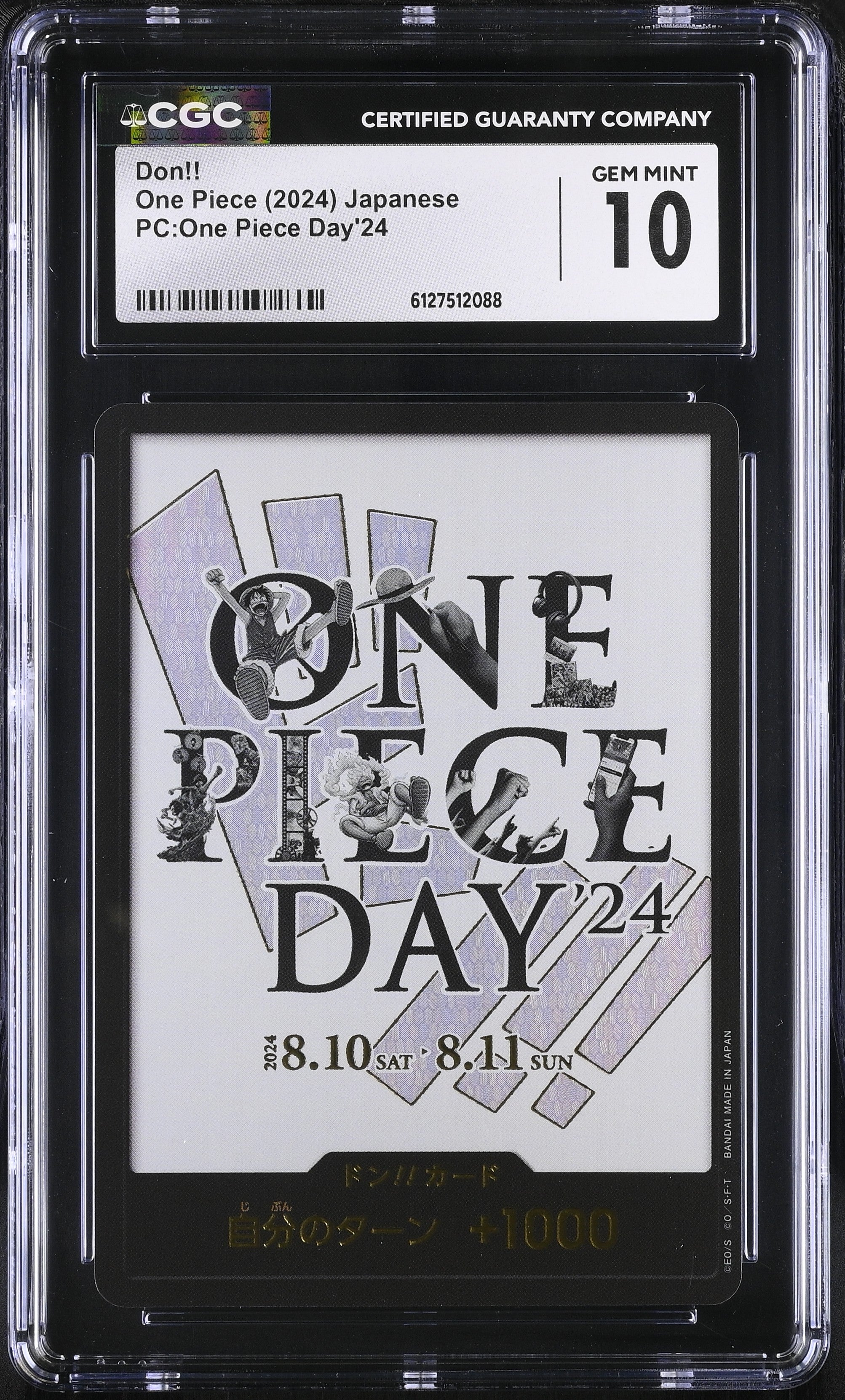 Don!! CGC 10 Gem Mint 2024 Pc:one Piece Day'24 One Piece Japanese
