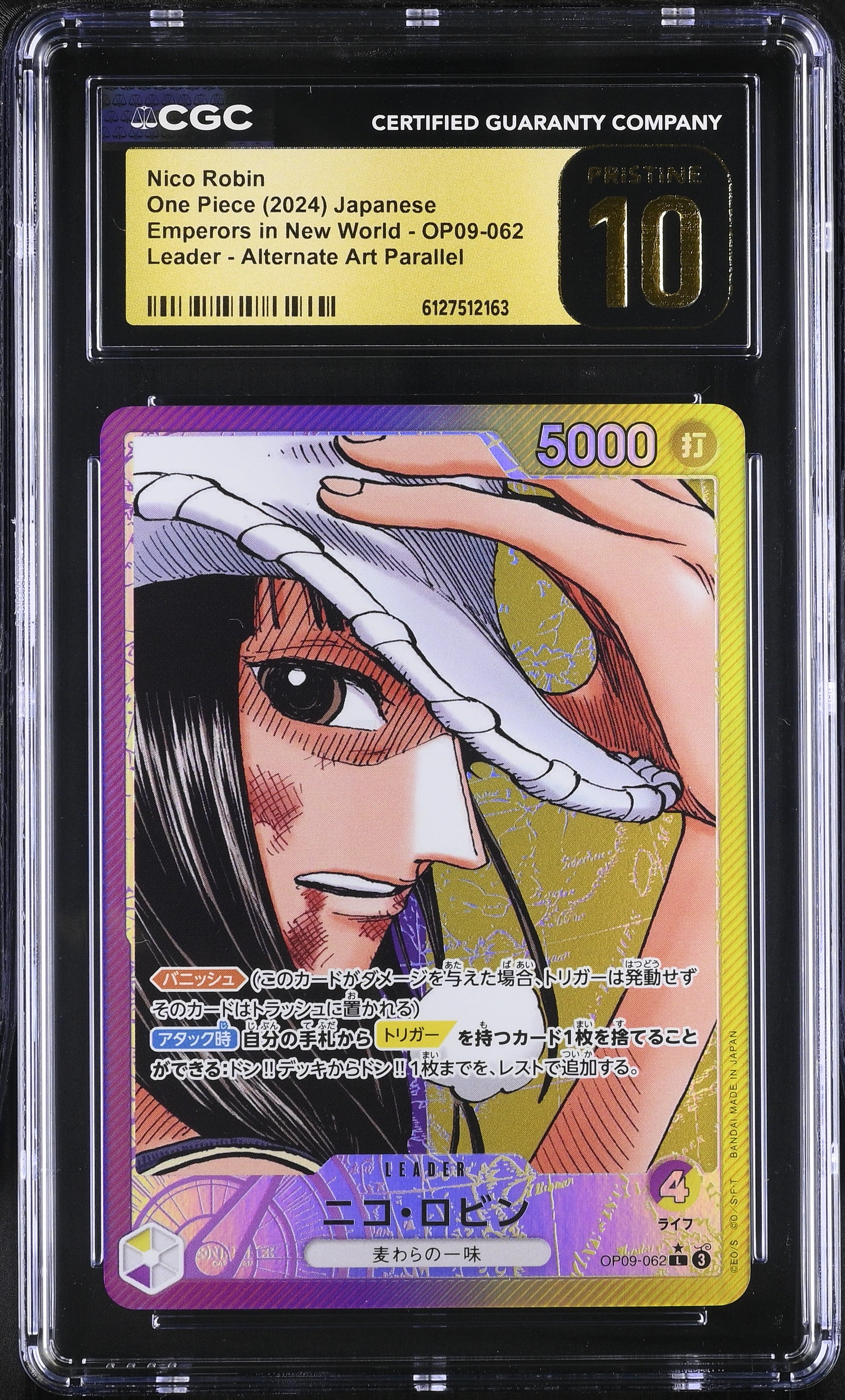 Nico Robin OP09-062 CGC 10 Pristine 2024 Alternate Art Parallel One Piece Japanese