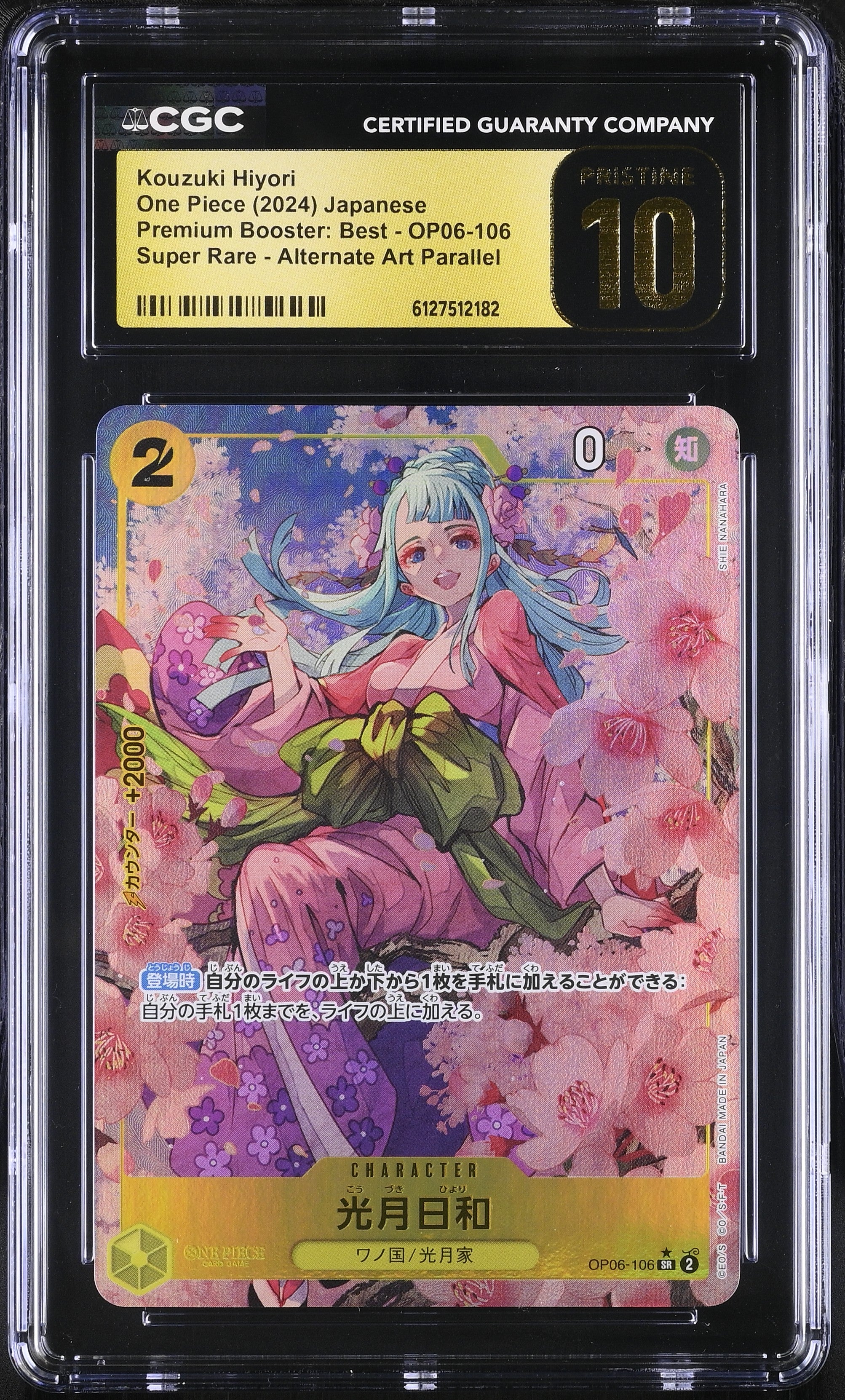 Kouzuki Hiyori OP06-106 CGC 10 Pristine 2024 Alternate Art Parallel Premium Booster: Best One Piece Japanese