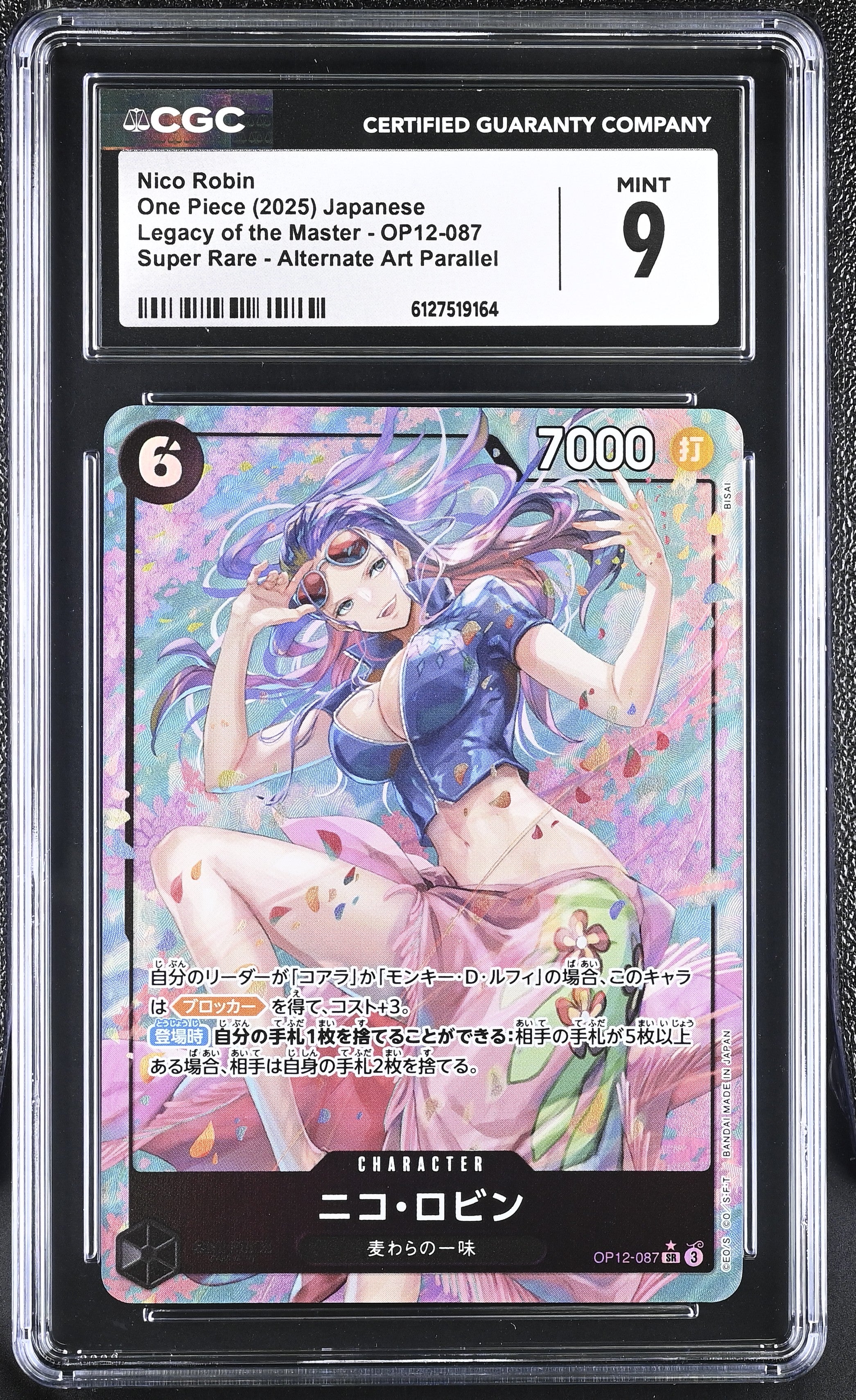 Nico Robin OP12-087 CGC 9 2025 Alternate Art Parallel One Piece Japanese