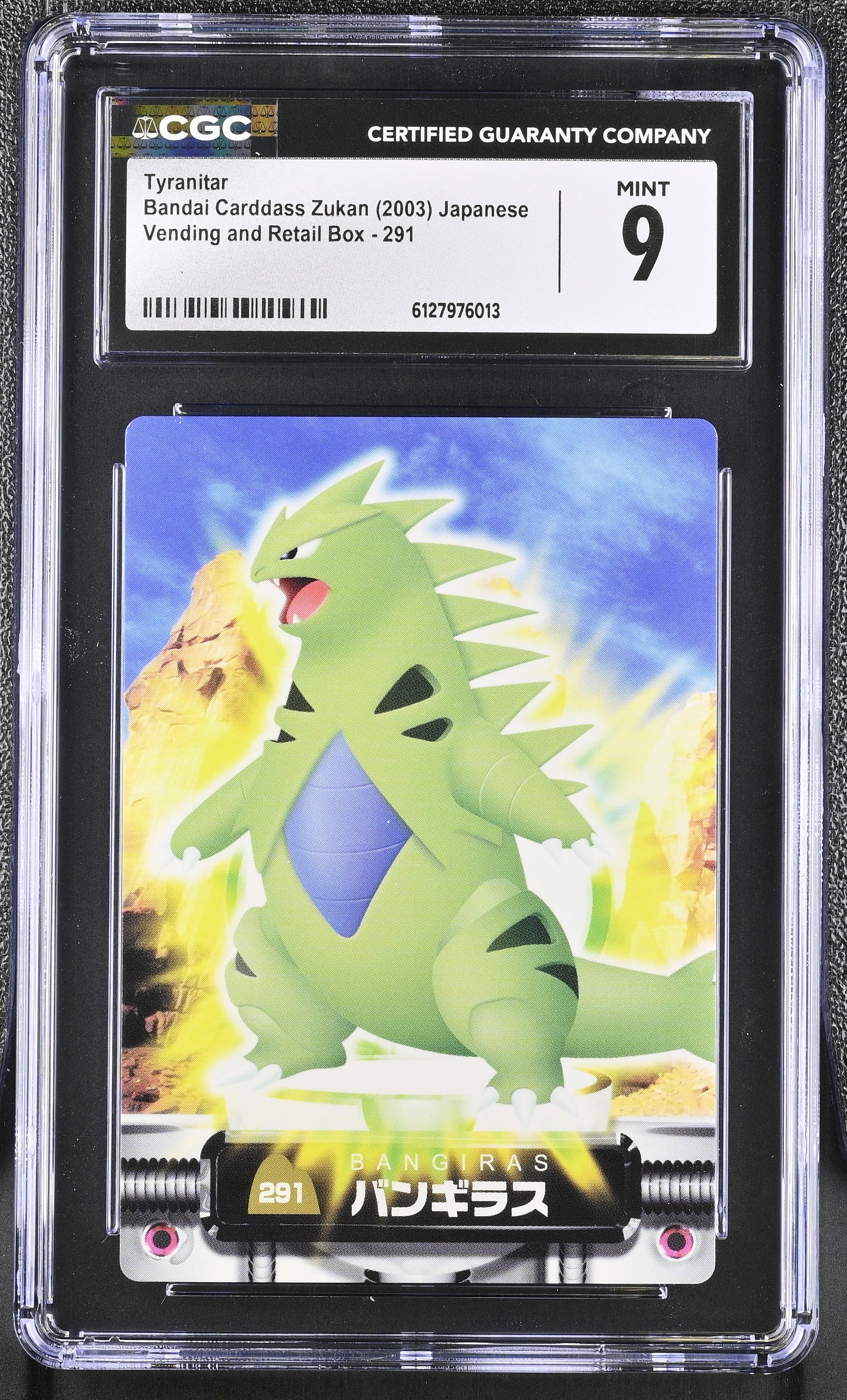 Tyranitar 291 CGC 9 Mint 2003 Bandai Carddass Zukan Japanese