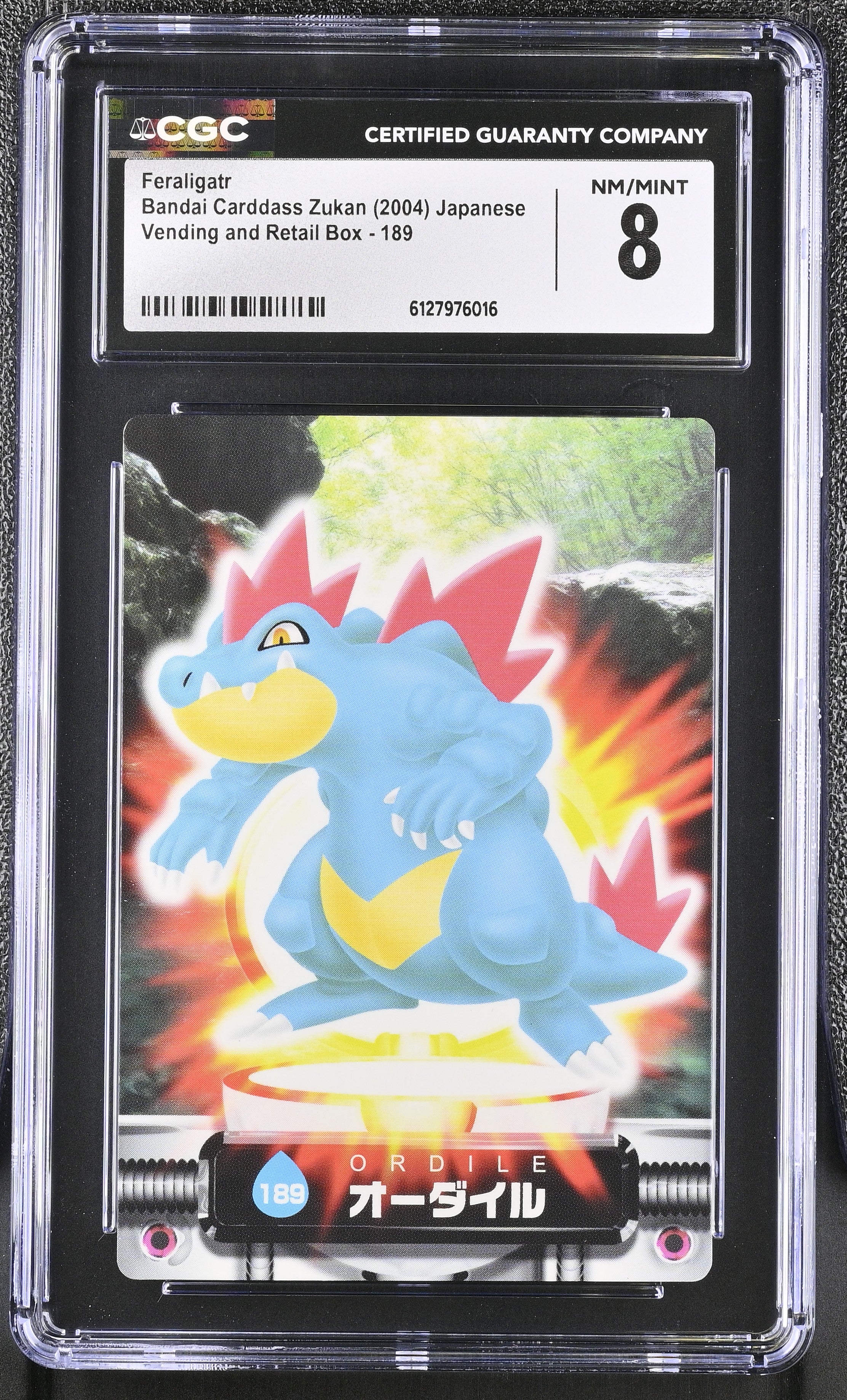 Feraligatr 189 CGC 8 Nm/mint 2004 Bandai Carddass Zukan Japanese