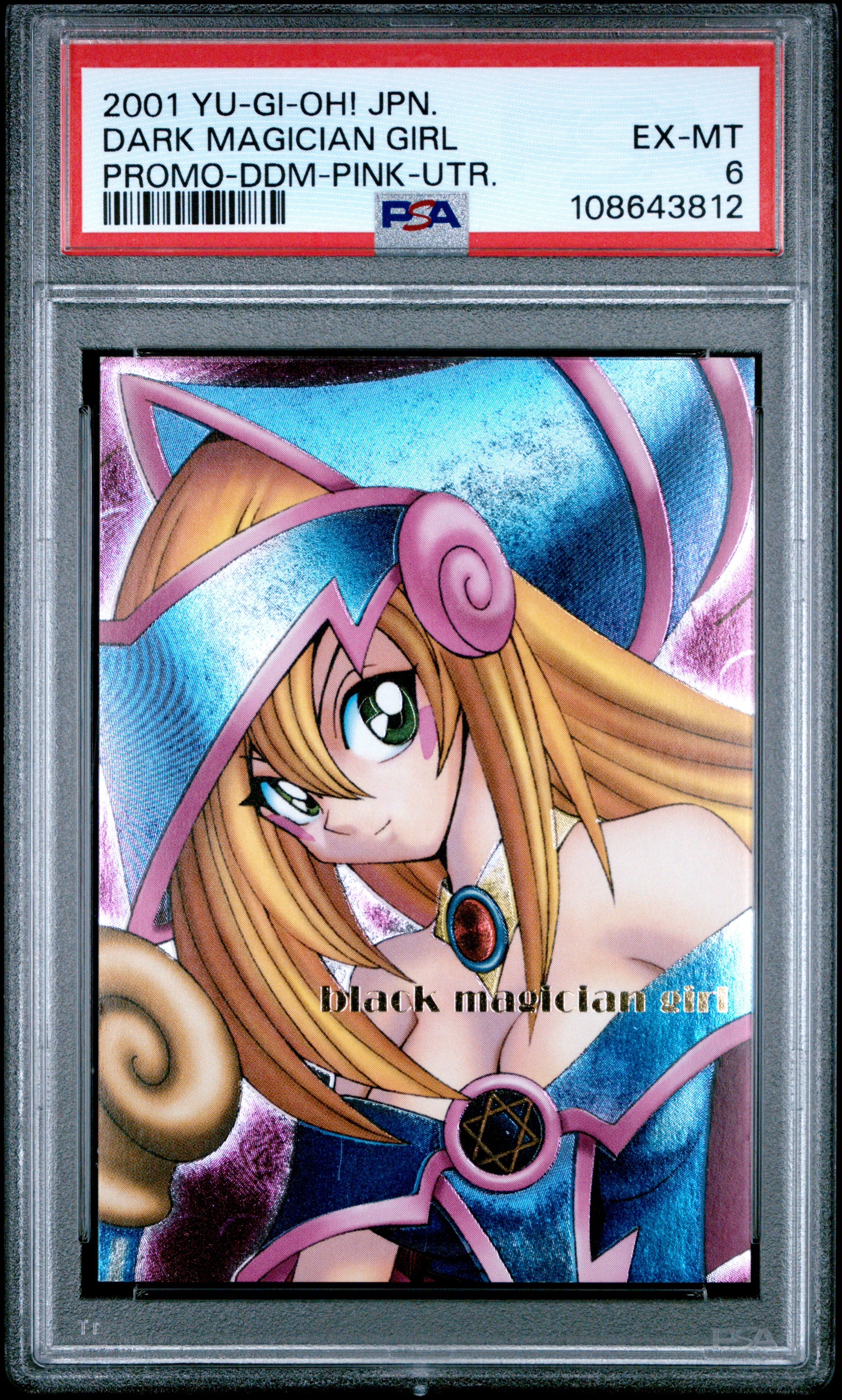 yugioh dark magician anime card Dark Magician Girl PSA 6 2001 Dungeon Dice Monsters Pink Ultimate Rare Yugioh