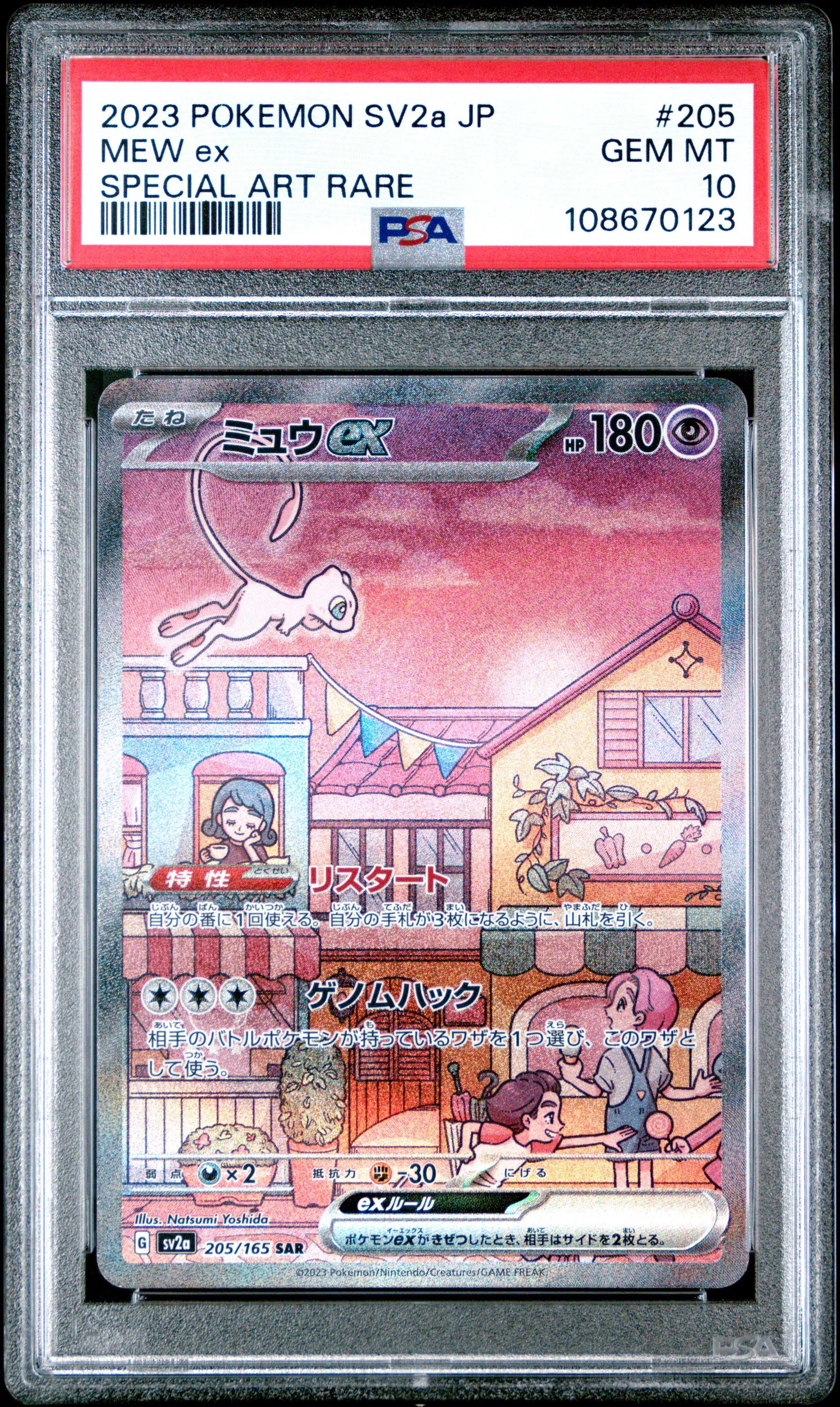 Mew EX 205/165 PSA 10 2023 Special Art Rare Sv2a 151 Pokemon Japanese