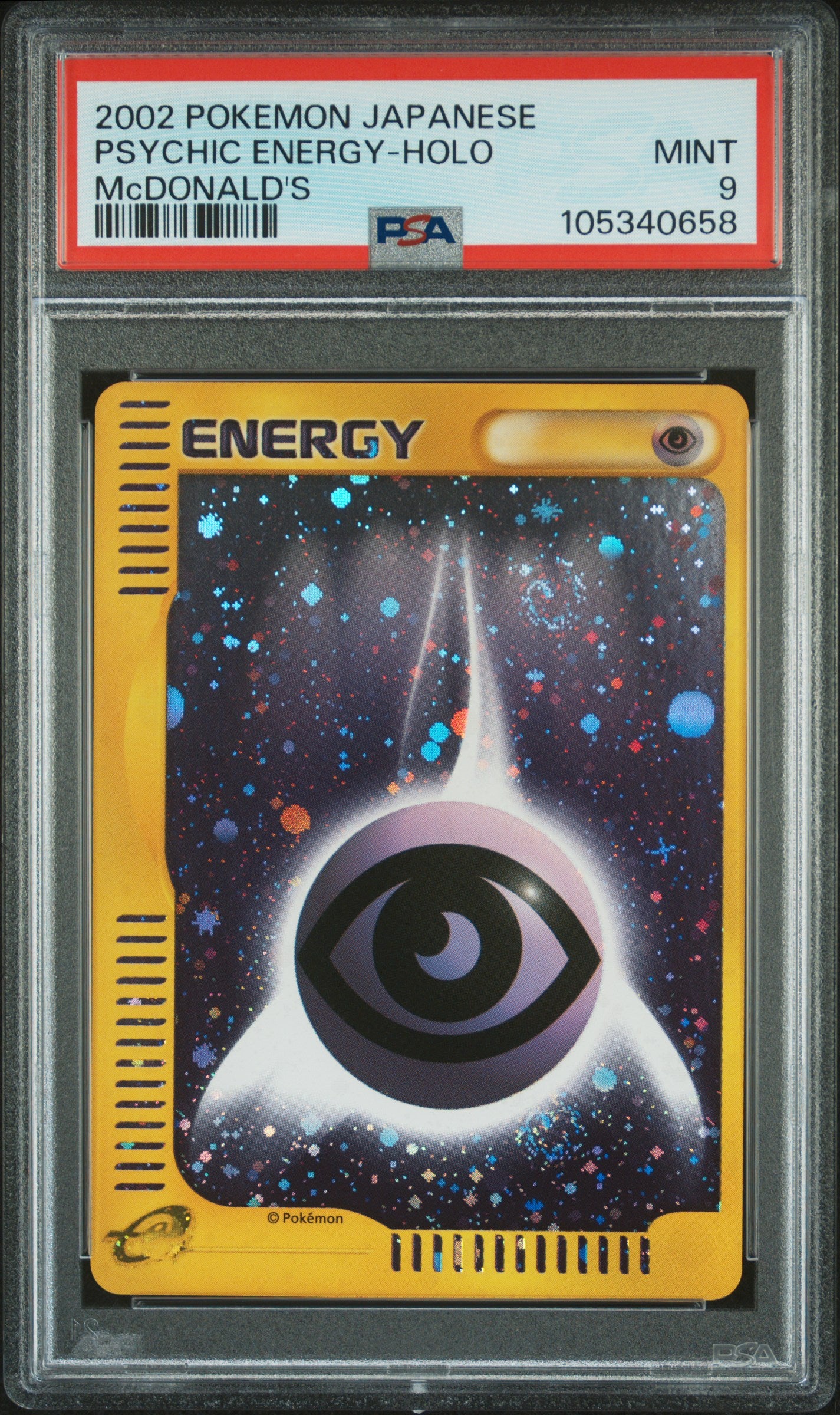 PSYCHIC ENERGY HOLO PSA 9 POKEMON MCDONALD'S 2002 JAPANESE