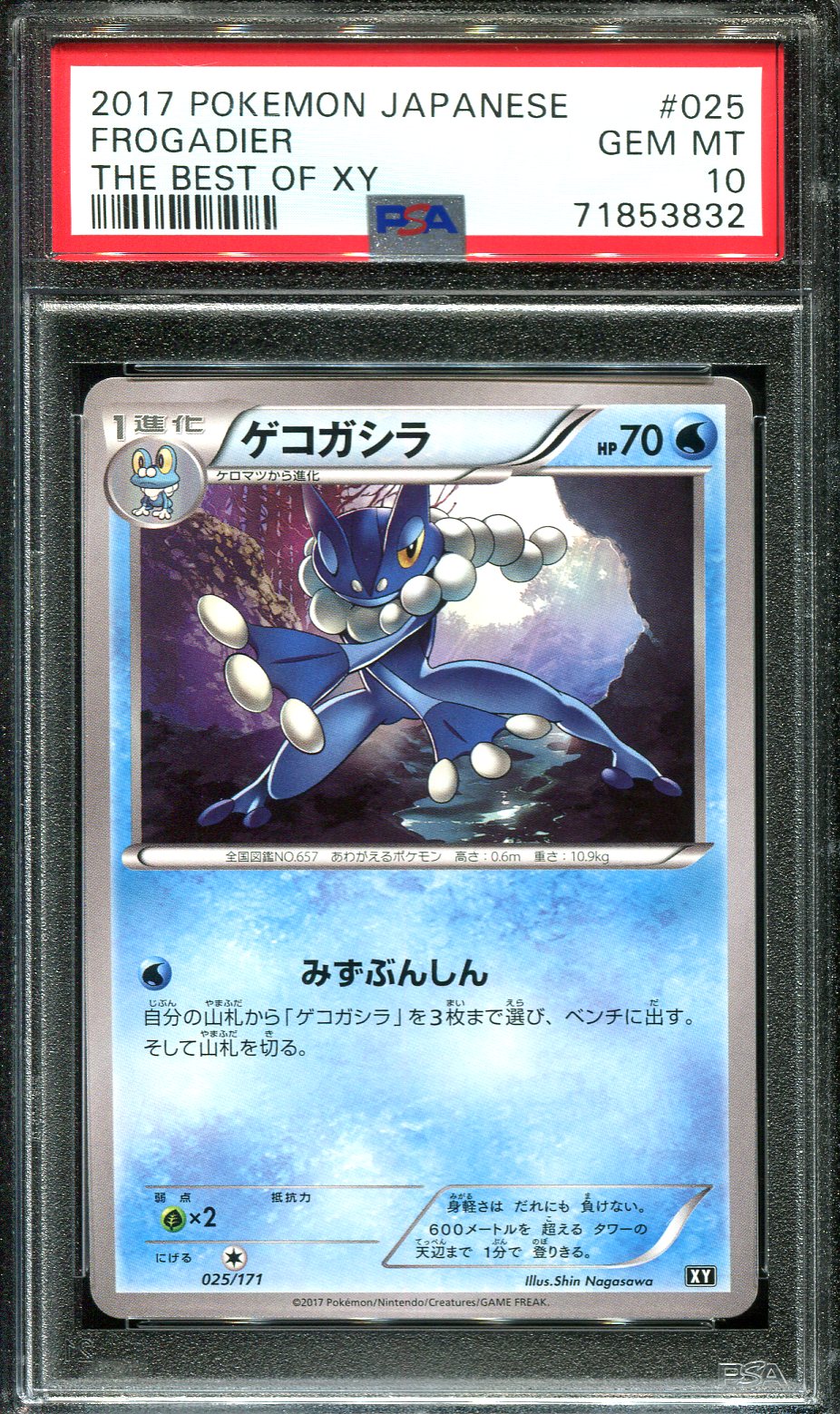 FROGADIER 025/171 PSA 10 POKEMON BEST OF XY JAPANESE
