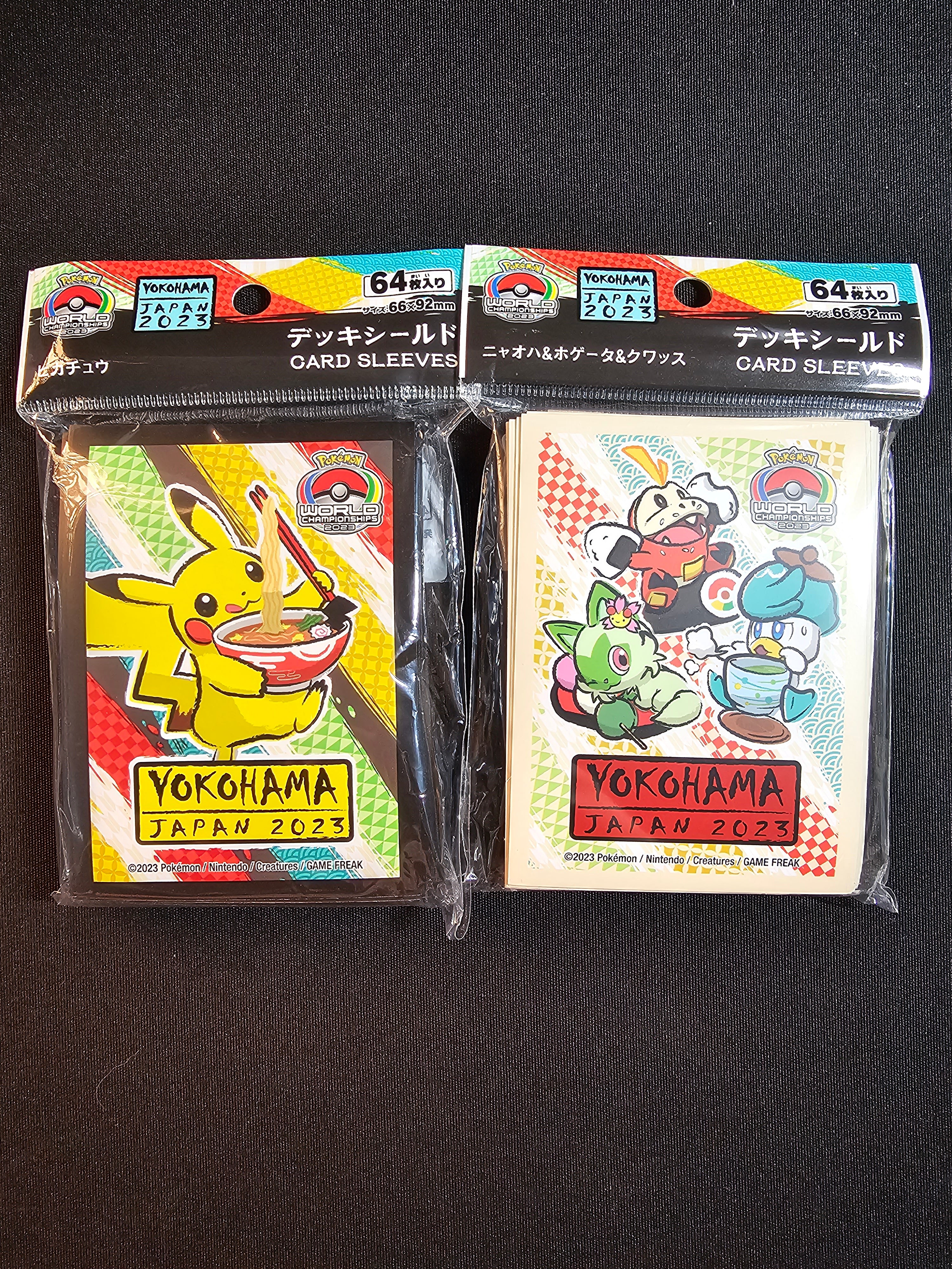Pokemon World Championship Yokohama 2023 Set Of TWO Trading Card Japanese Sleeves Pack Of 64