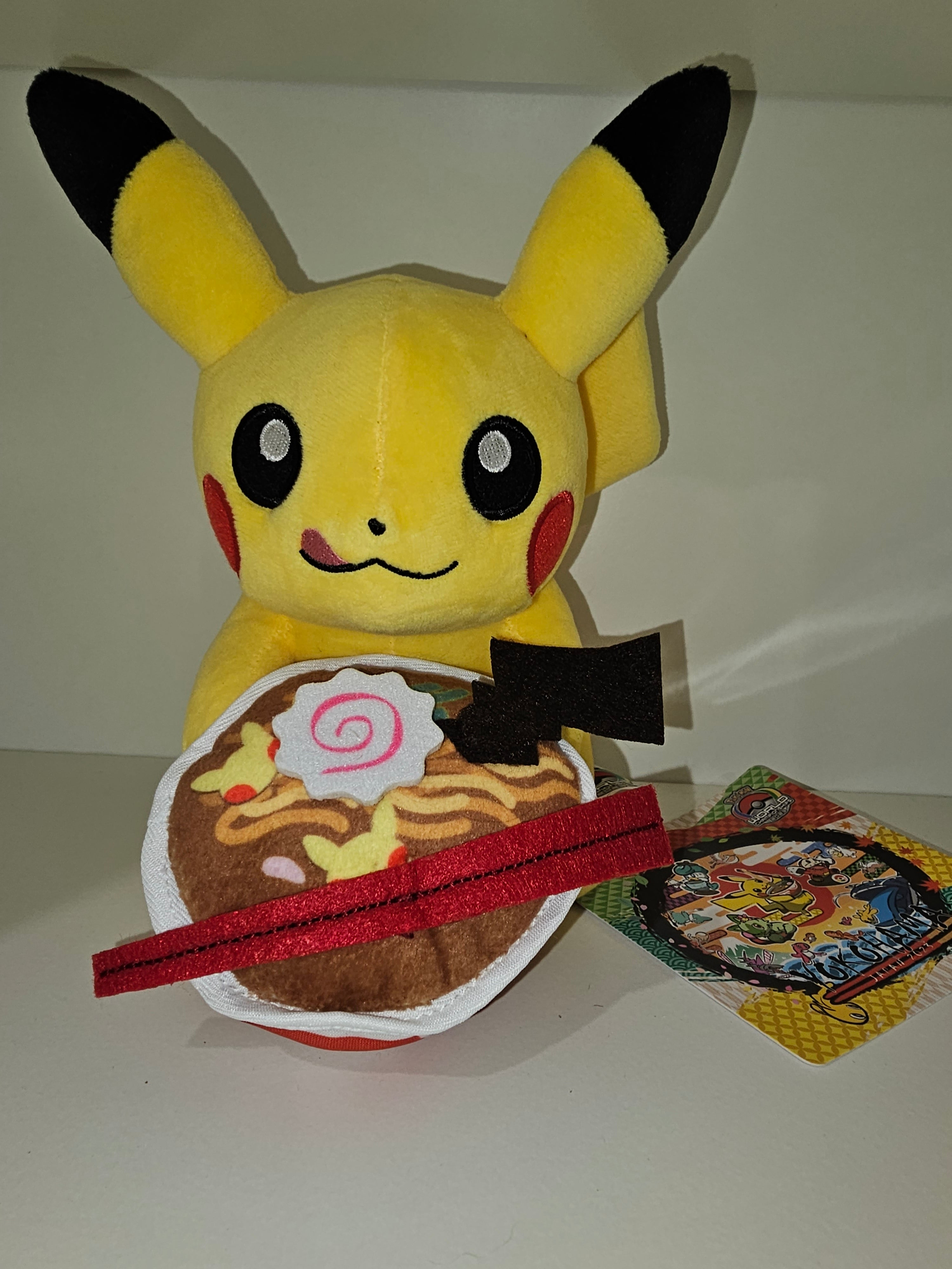 Ramen Pikachu Japanese 2023 World Championship Plush Pokemon