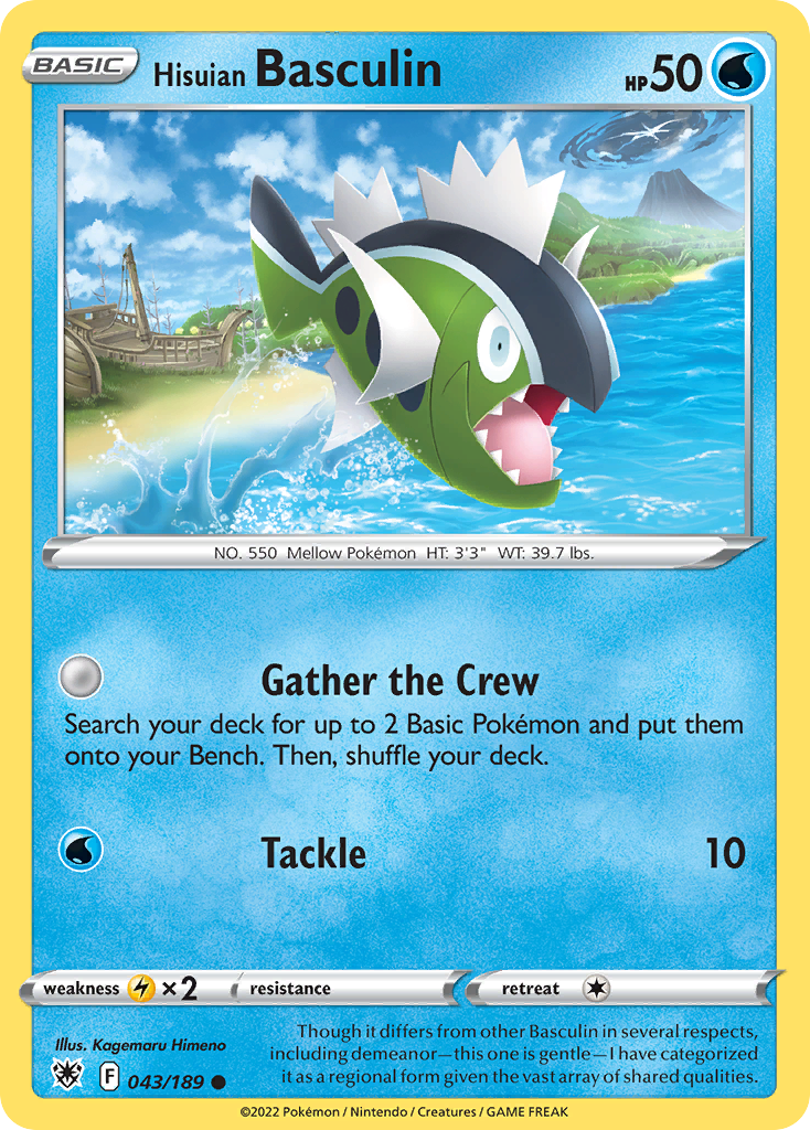 Hisuian Basculin 043/189 Common Astral Radiance Pokemon Near Mint