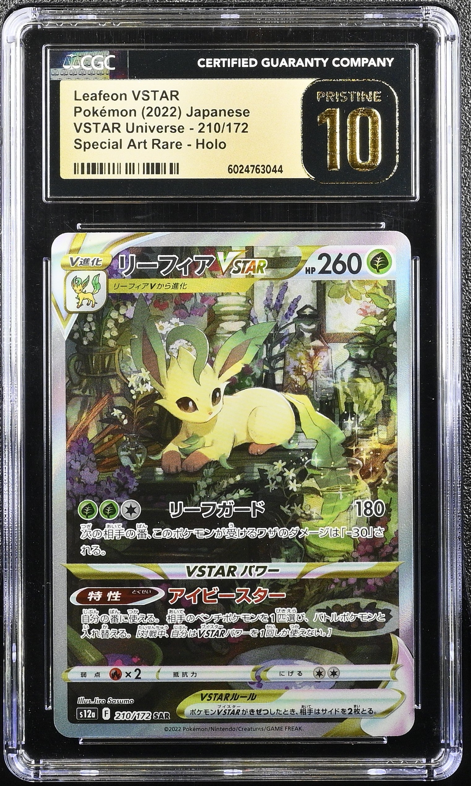 LEAFEON VSTAR 210/172 POKEMON JAPANESE SPECIAL ART RARE HOLO CGC 10 PRISTINE