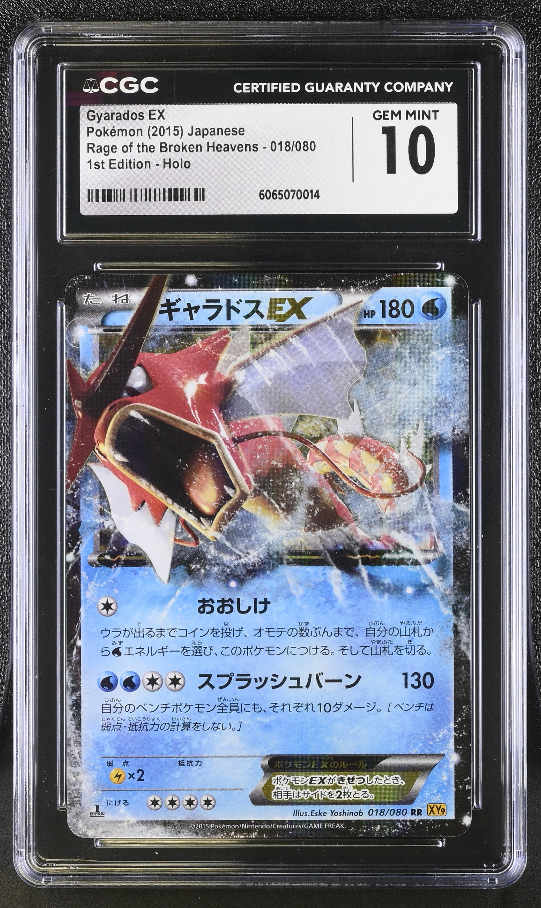Gyarados EX 018/080 2015 1st Edition Holo Pokemon Japanese CGC 10 Gem Mint