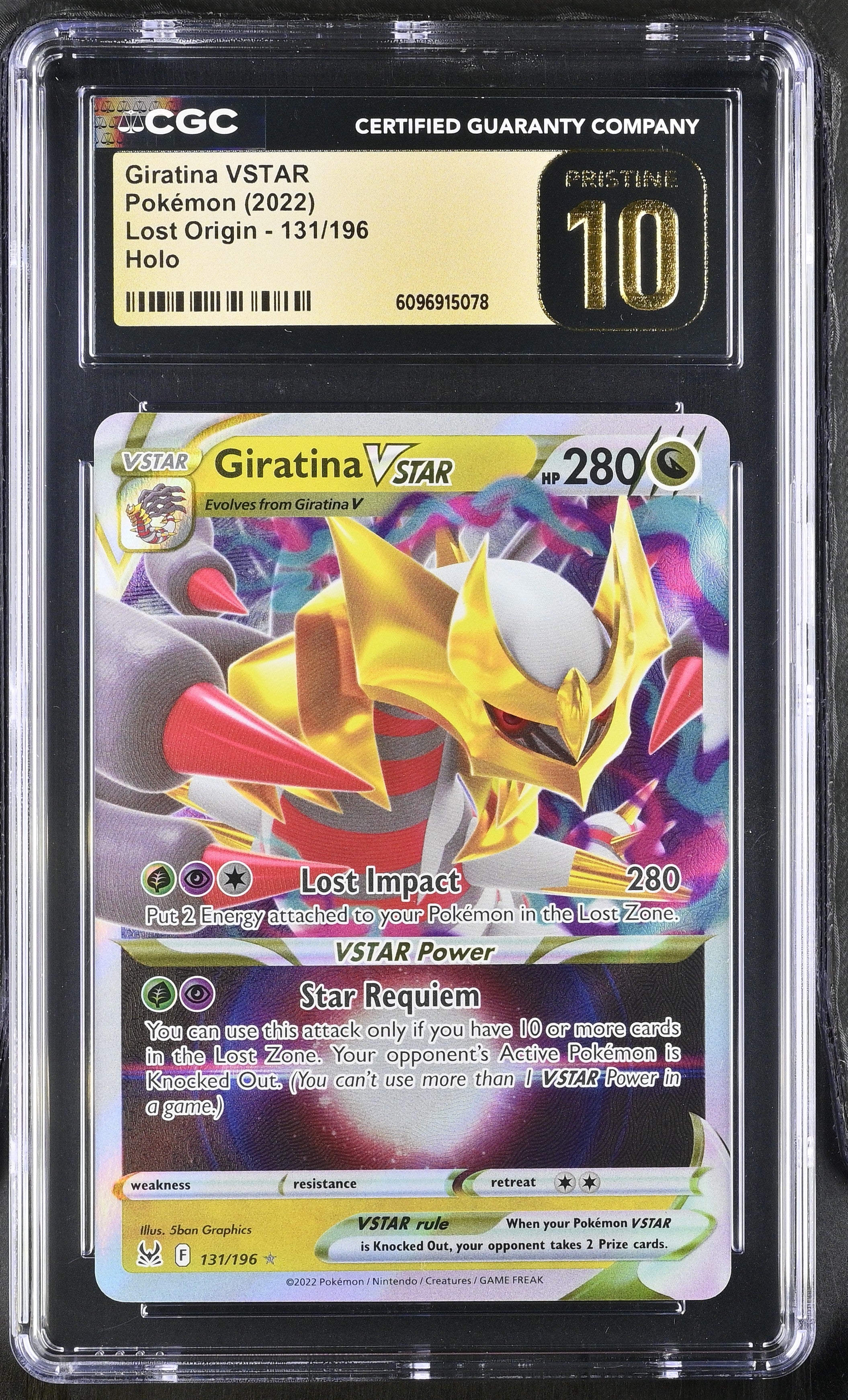 Giratina Vstar 131/196 CGC 10 Pristine 2022 Holo Lost Origin Pokemon English Giratina Vstar 131/196 CGC 10 Pristine 2022 Holo Lost Origin Pokemon English