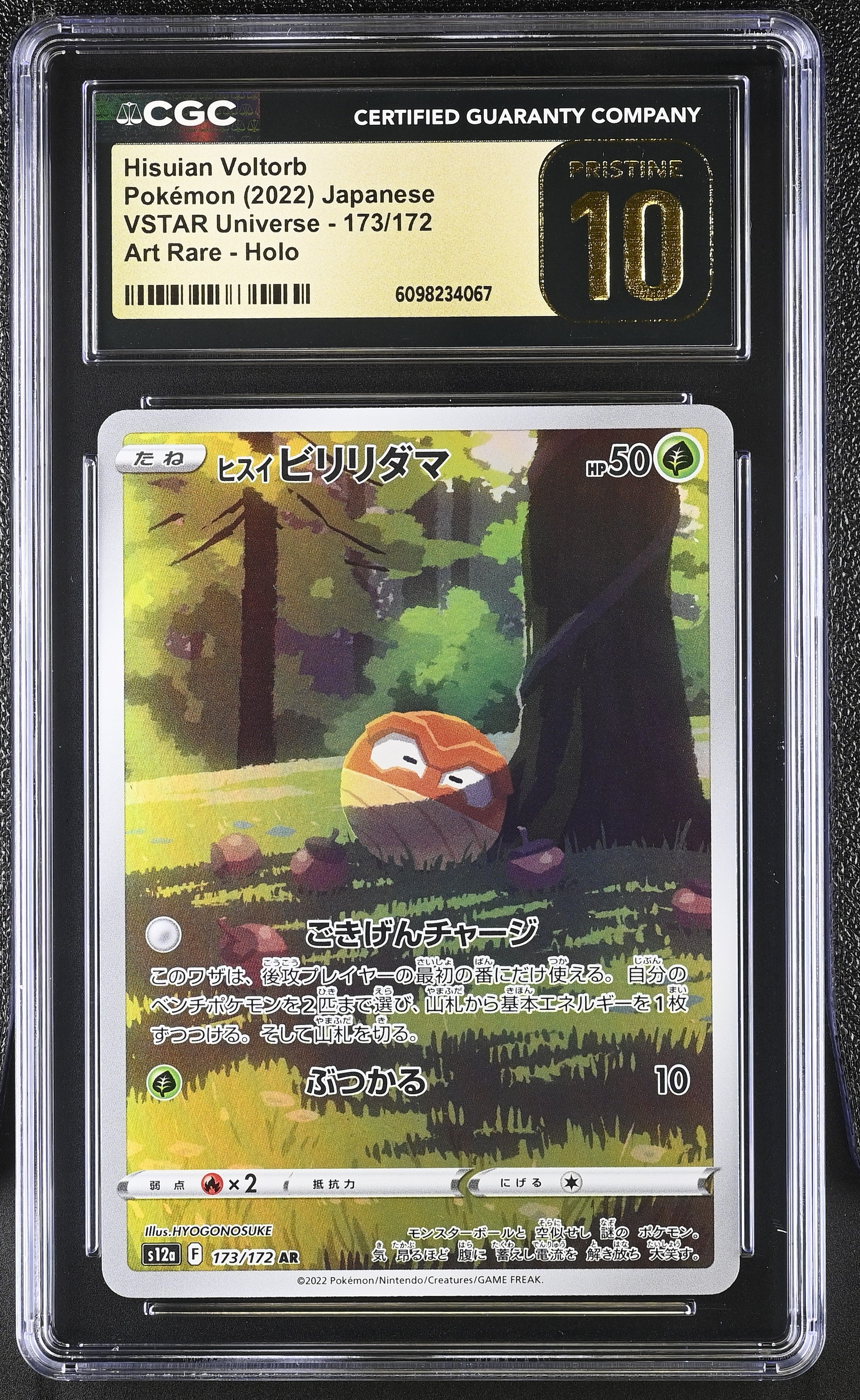 Hisuian Voltorb 173/172 CGC 10 Pristine 2022 Art Rare Holo Vstar Universe Pokemon Japanese