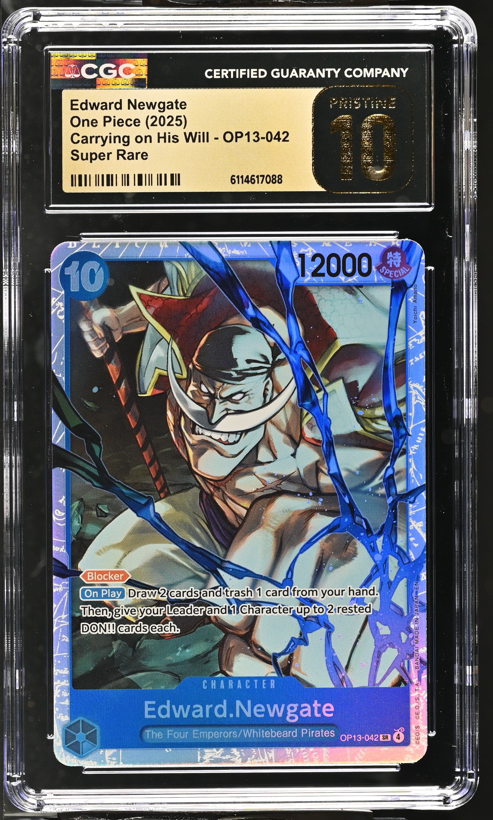 Edward Newgate OP13-042 CGC 10 Pristine 2025 Carrying On His Will One Piece