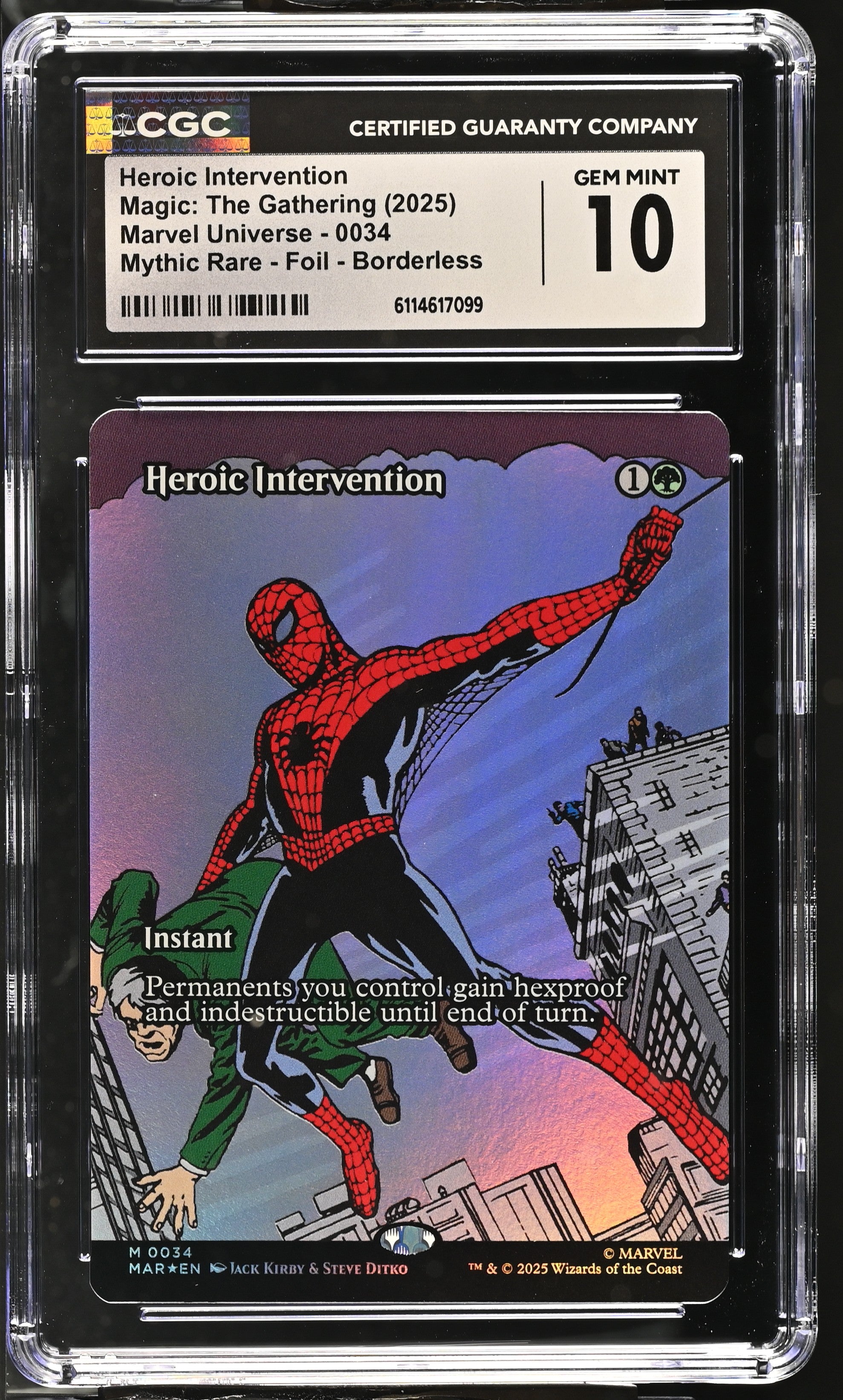 Heroic Intervention 0034 CGC 10 Gem Mint 2025 Foil Borderless Magic: The Gathering