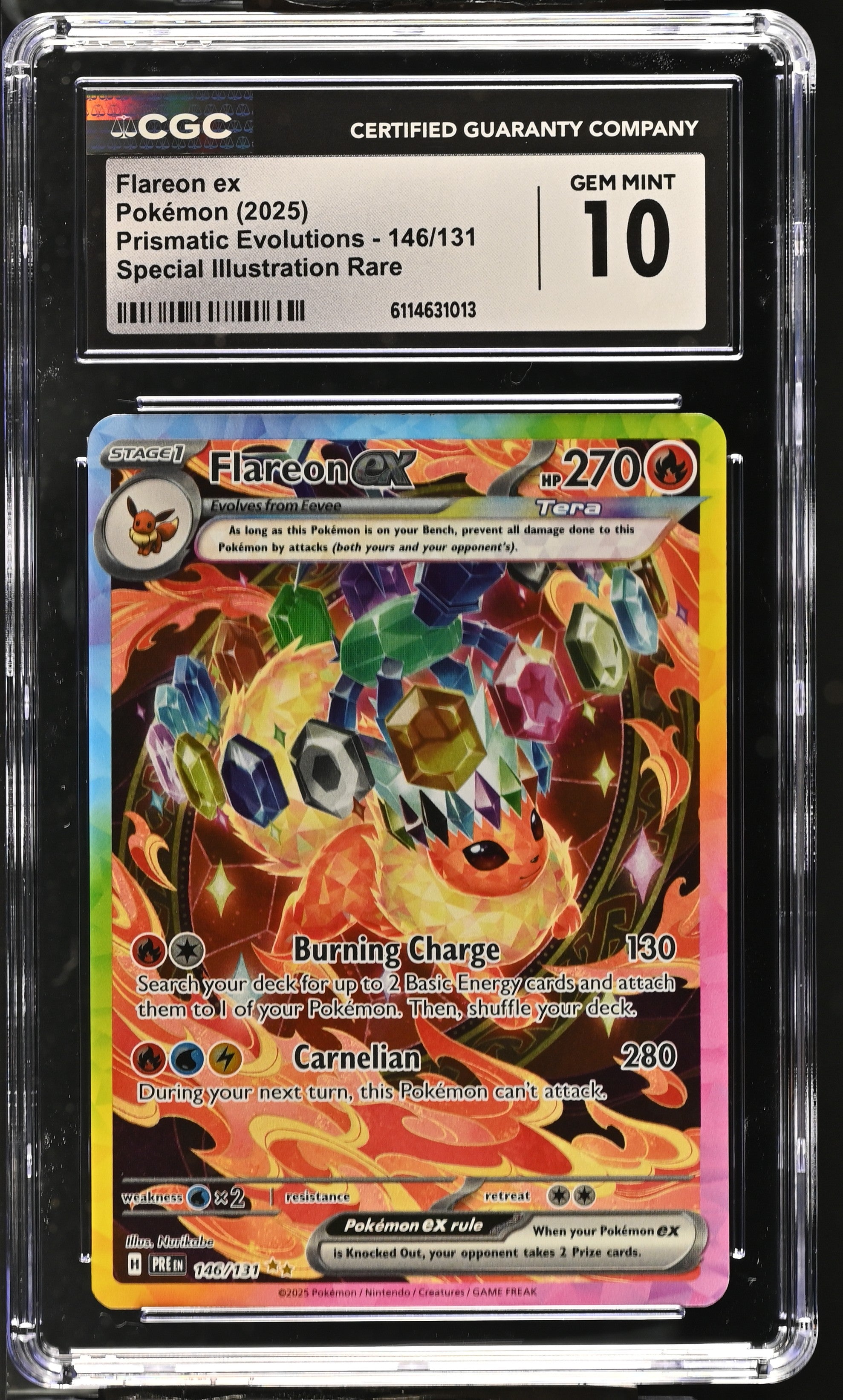 Flareon EX 146/131 CGC 10 Gem Mint 2025 Special Illustration Rare Pokemon