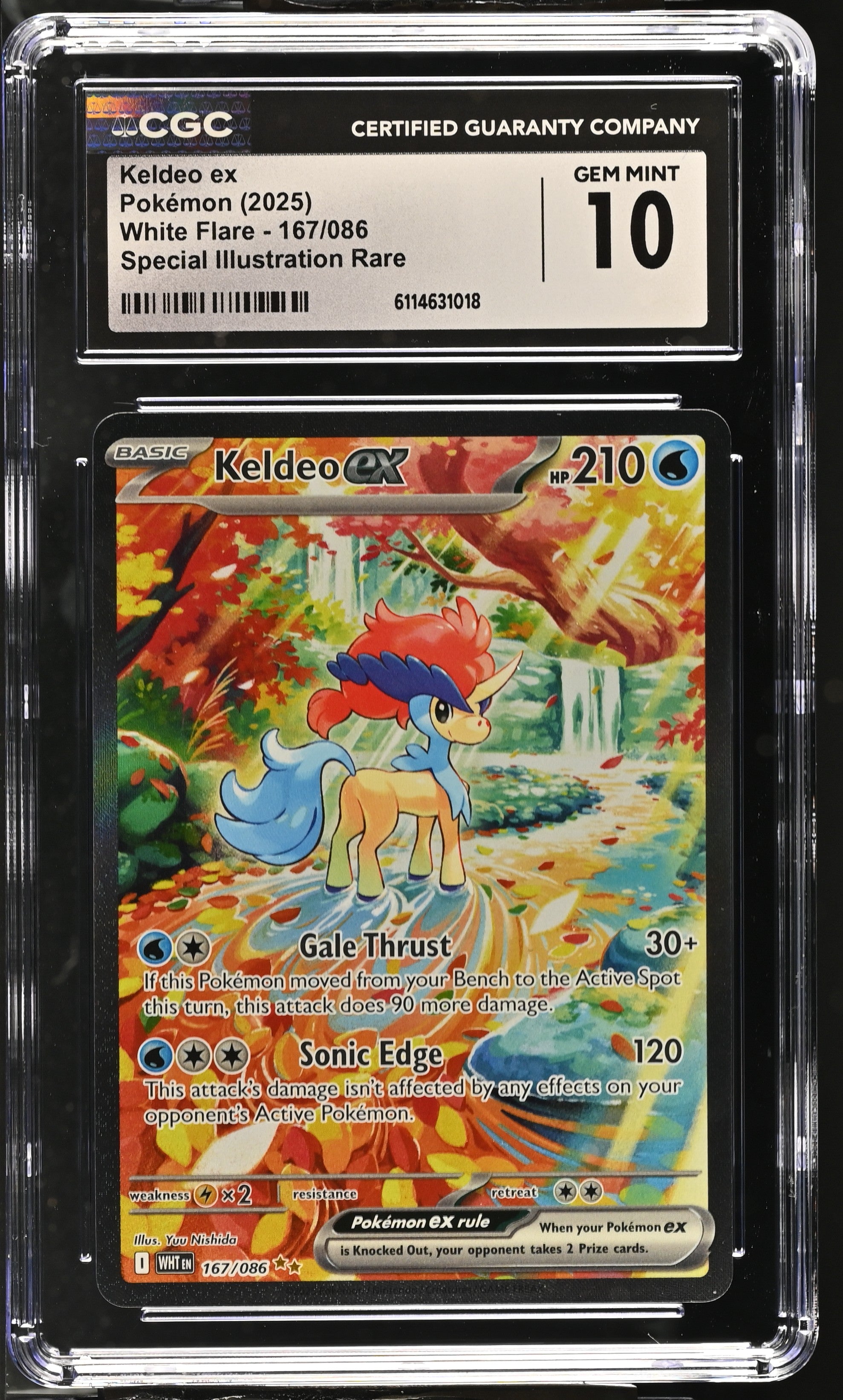Keldeo EX 167/086 CGC 10 Gem Mint 2025 Special Illustration Rare