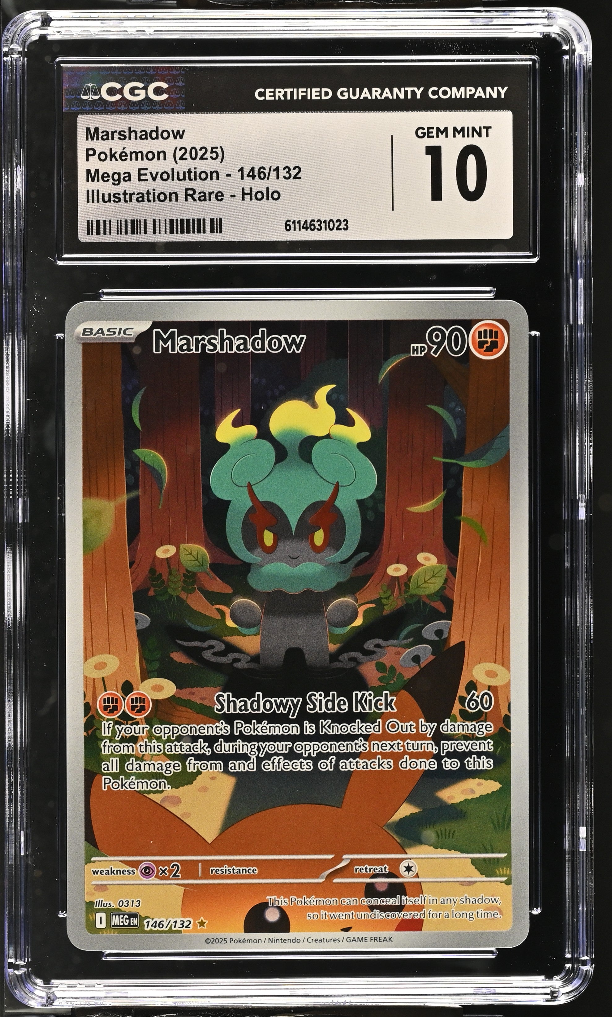 Marshadow 146/132 CGC 10 Gem Mint 2025 Illustration Rare Holo Mega Evolution Pokemon