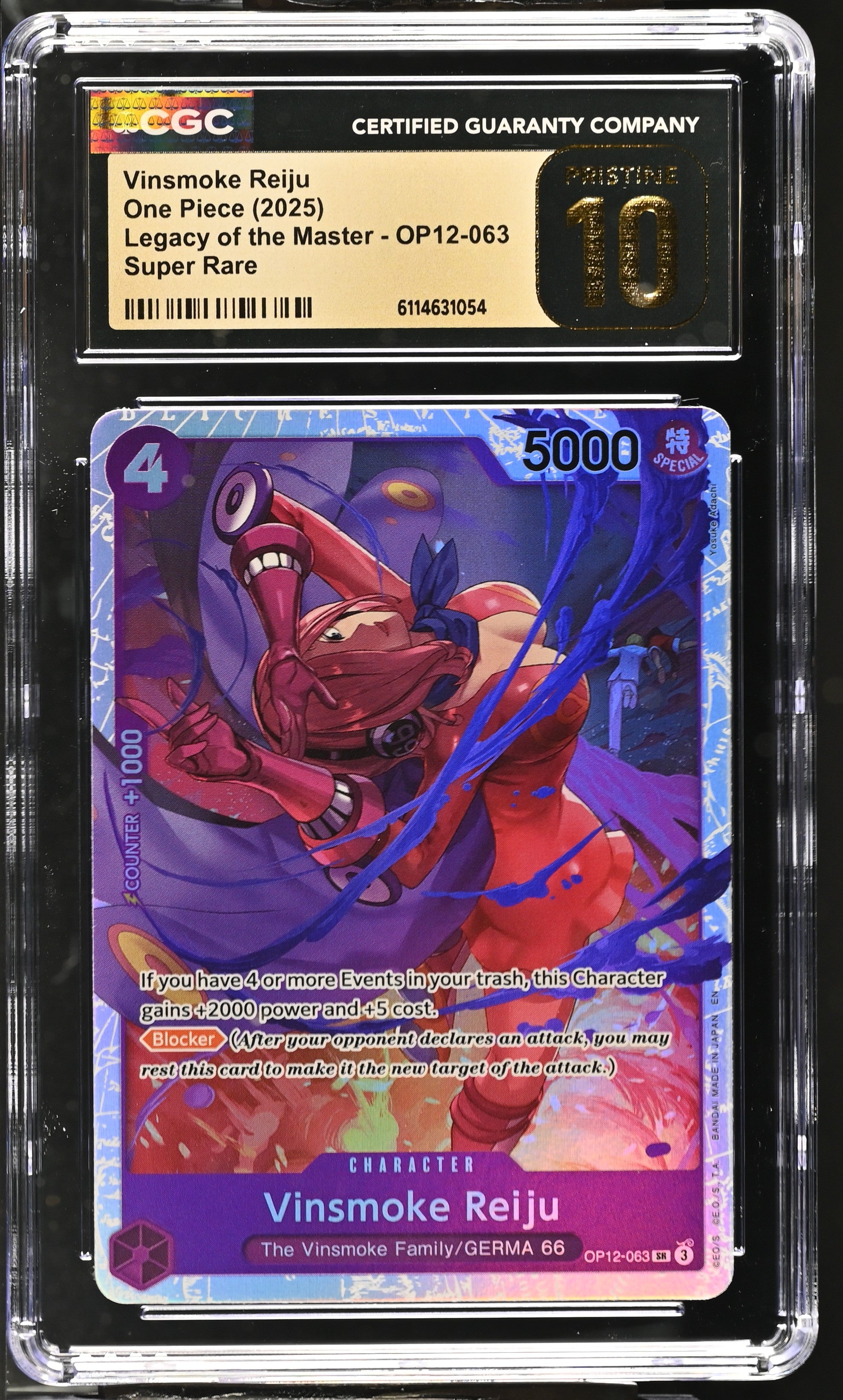 Vinsmoke Reiju OP12-063 CGC 10 Pristine 2025 Legacy Of The Master One Piece