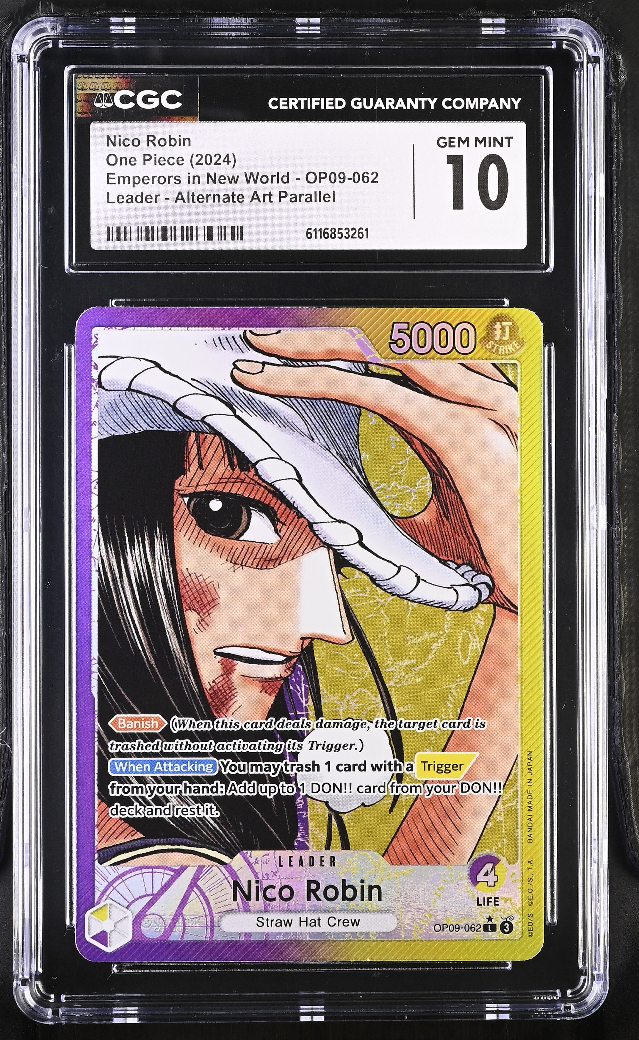 Nico Robin OP09-062 CGC 10 Gem Mint 2024 Alternate Art Parallel One Piece English