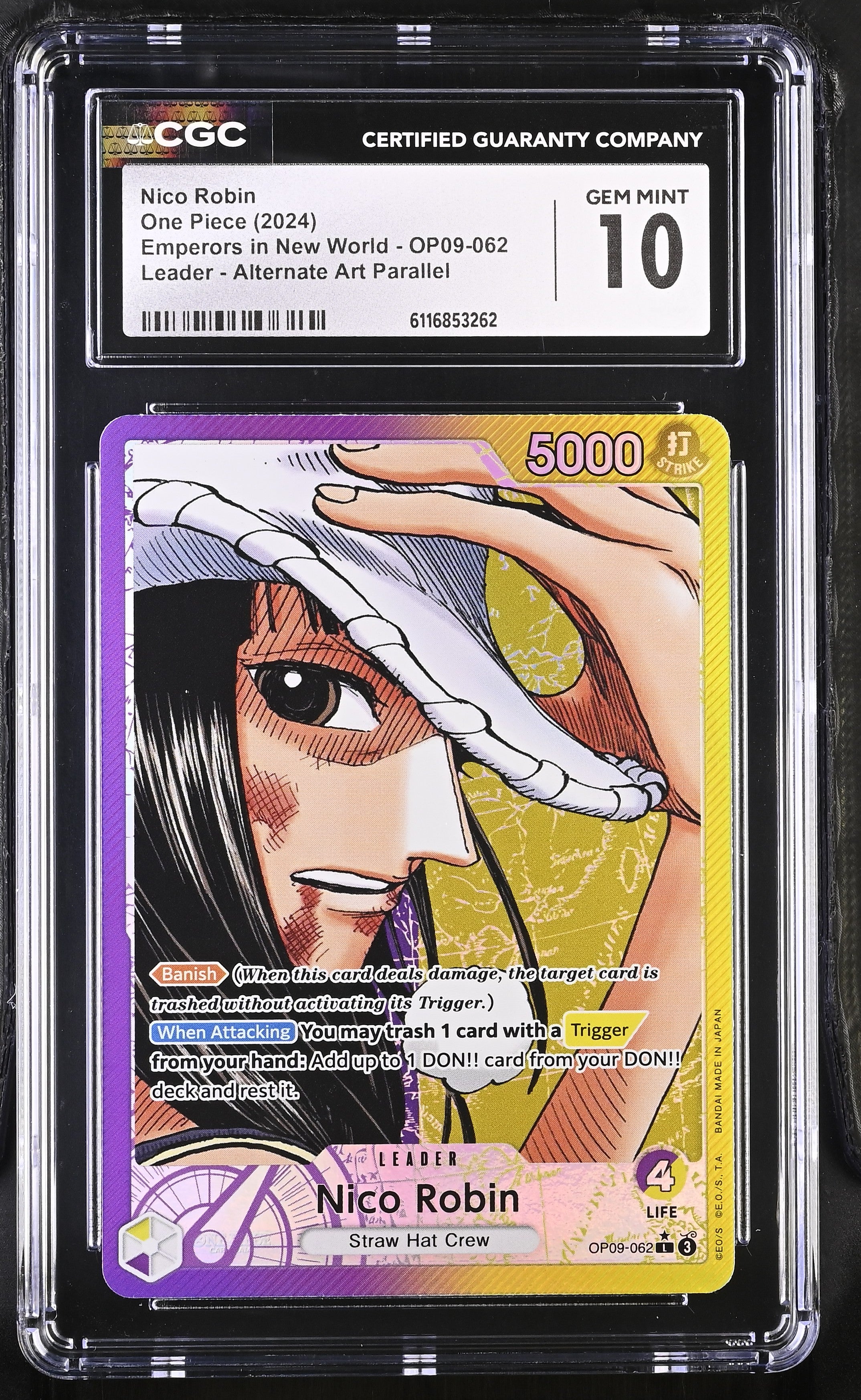 Nico Robin OP09-062 CGC 10 Gem Mint 2024 Alternate Art Parallel One Piece English