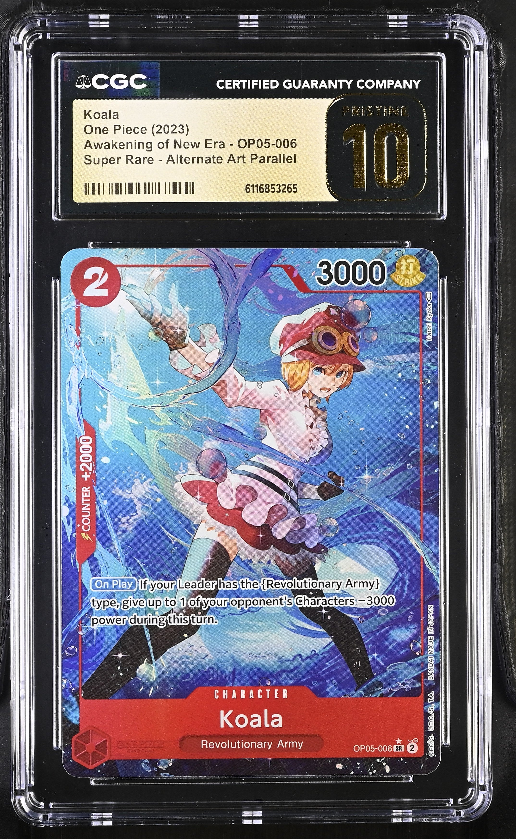 Koala OP05-006 CGC 10 Pristine 2023 Alternate Art Parallel One Piece English